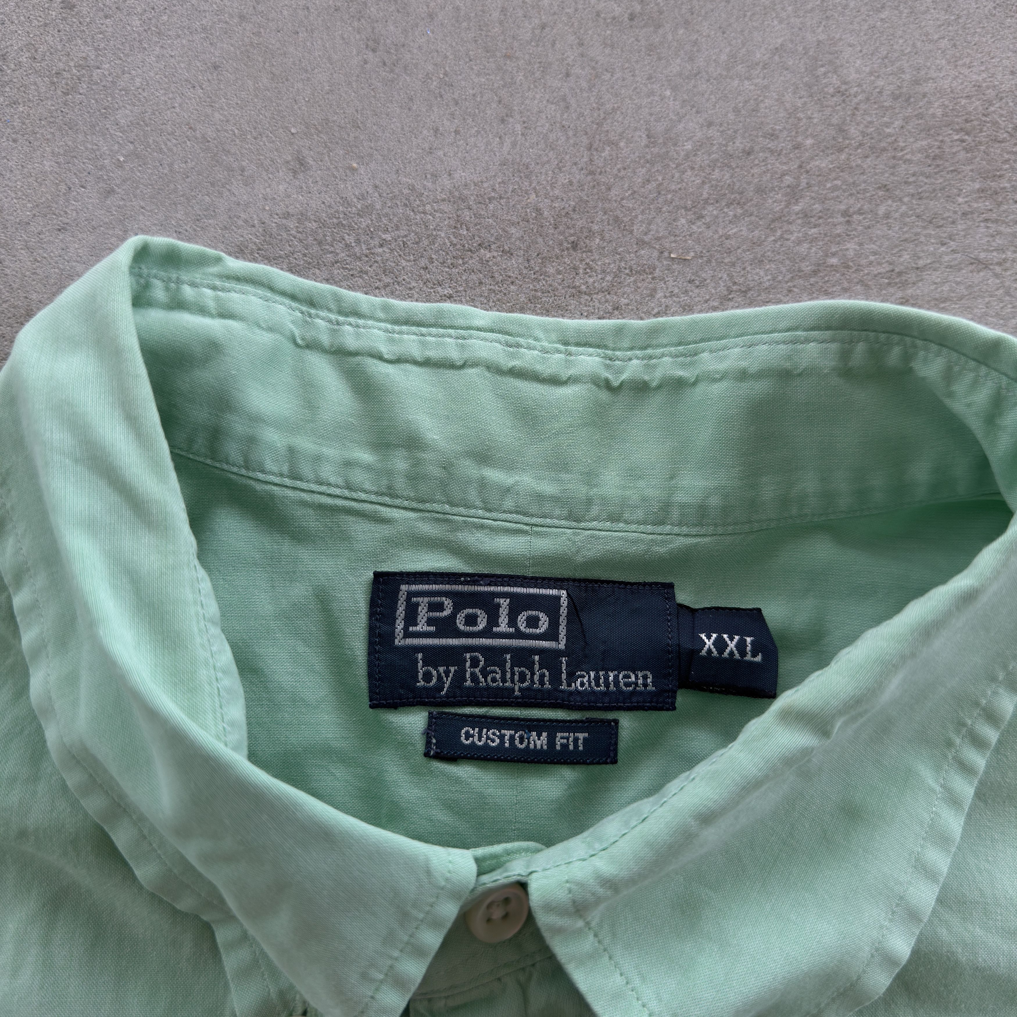 Polo Ralph Lauren Polo Ralph Lauren Green Button Down Shirt Custom Fit XXL Size US XXL / EU 58 / 5 - 5 Thumbnail