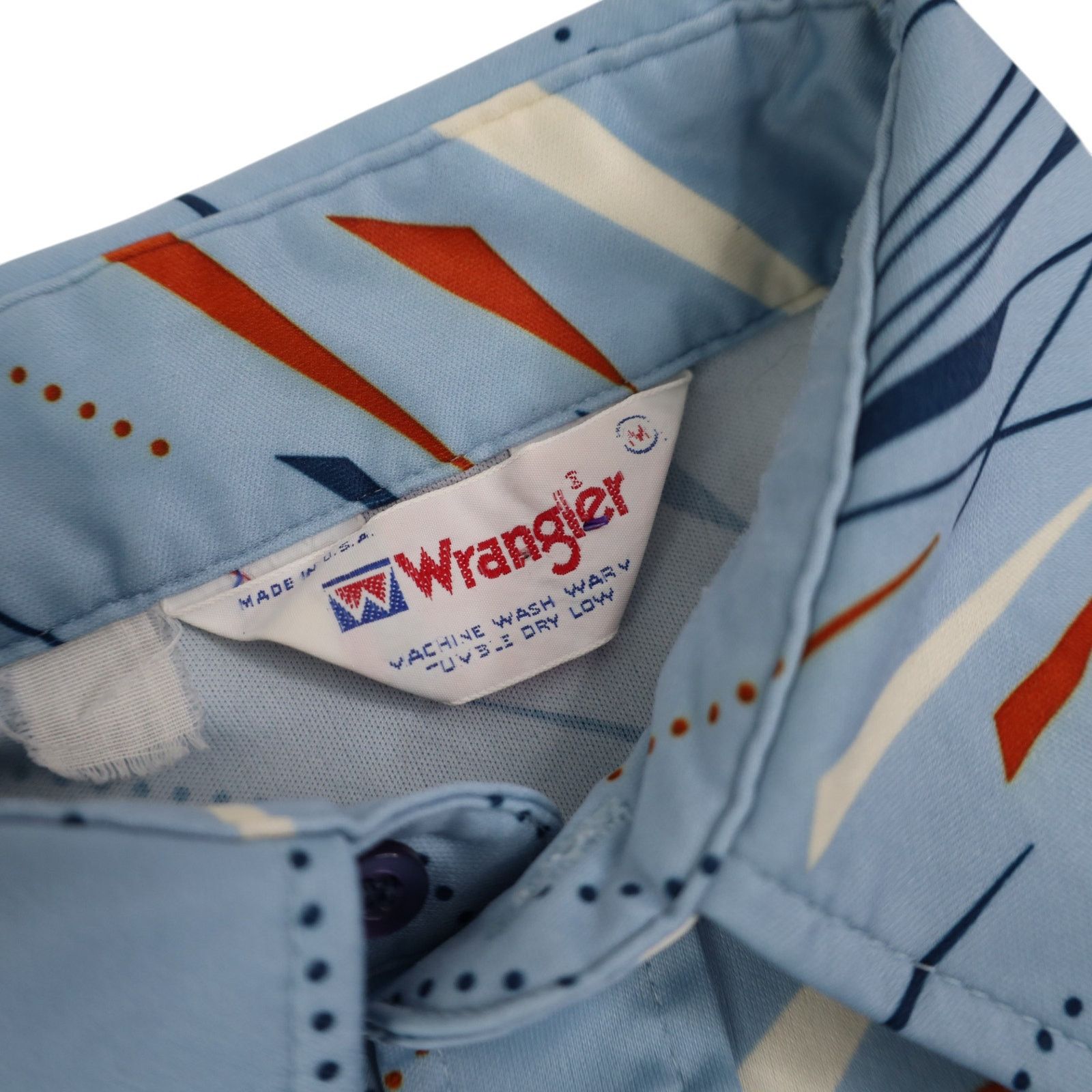 Vintage × Wrangler Vintage Wrangler MCM Design Polyester Pearl Snap Shirt Size US M / EU 48-50 / 2 - 6 Thumbnail
