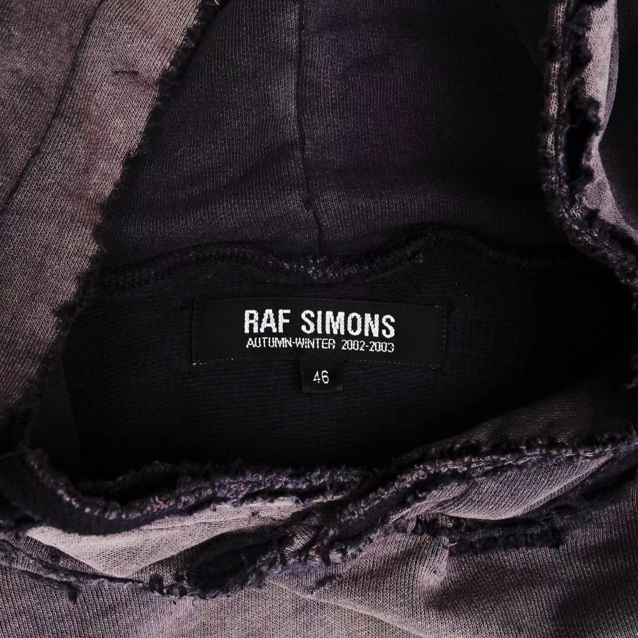 Raf Simons 2002AW Virginia Creeper distressed hoodie | Grailed