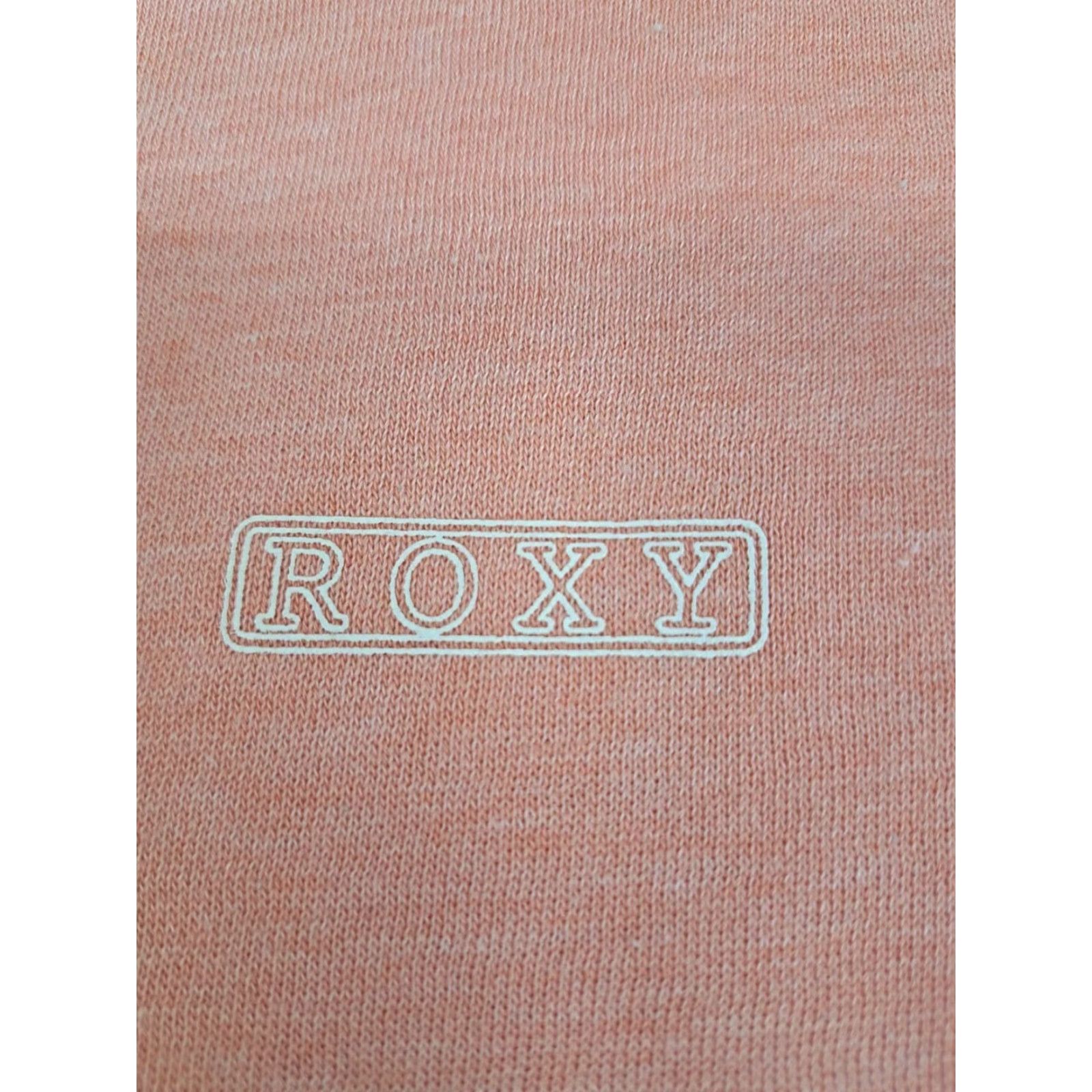 Vintage ROXY Sweatshirt Long Sleeve Pullover Orange Size L Women Beach Waves Mountains Logo Fleece Knit Graphic Print Size L / US 10 / IT 46 - 6 Thumbnail