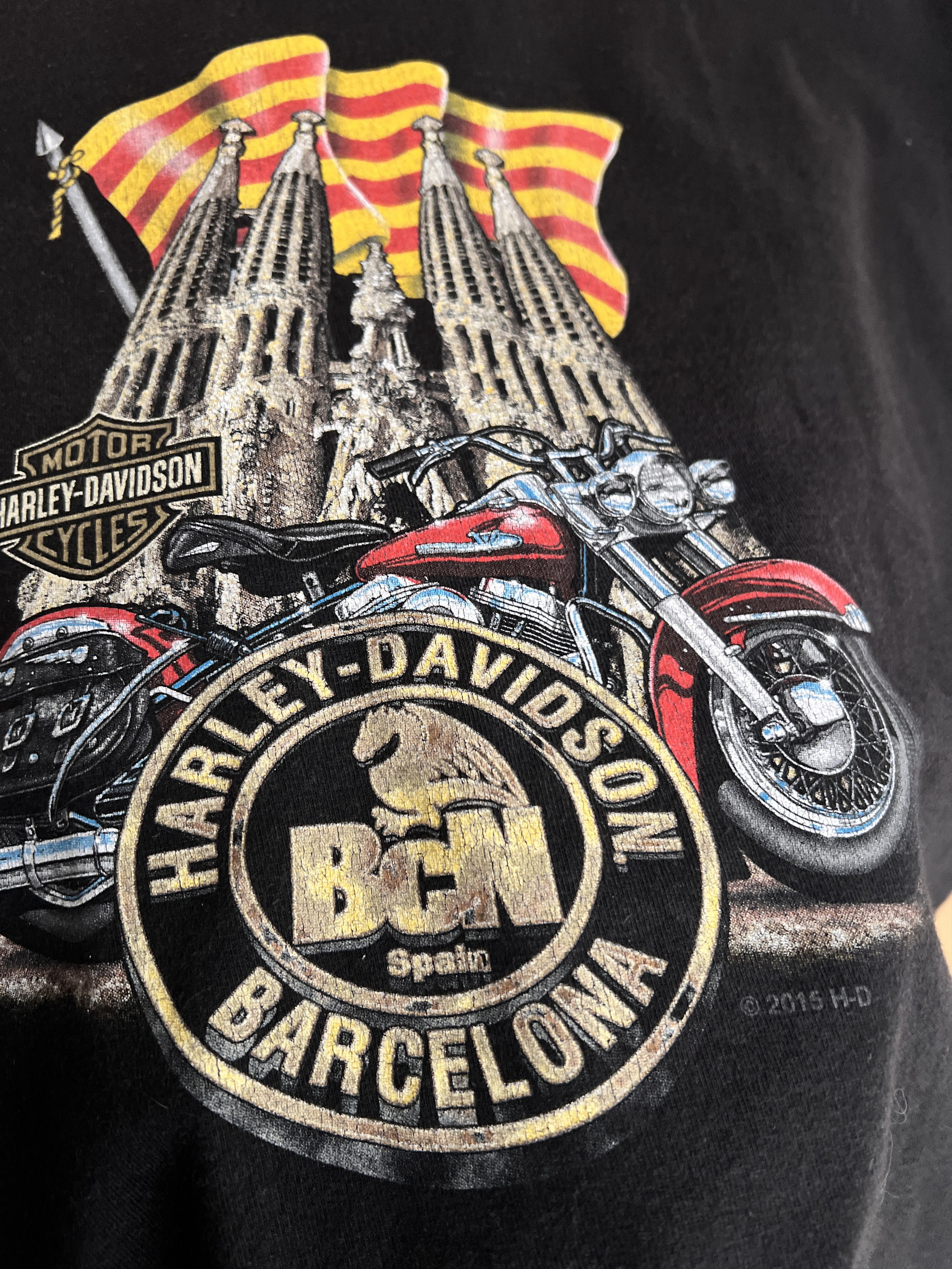 Harley Davidson Rare Harley Davidson Lucky Ride St. Patrick Barcelona tshirt Size US M / EU 48-50 / 2 - 11 Thumbnail