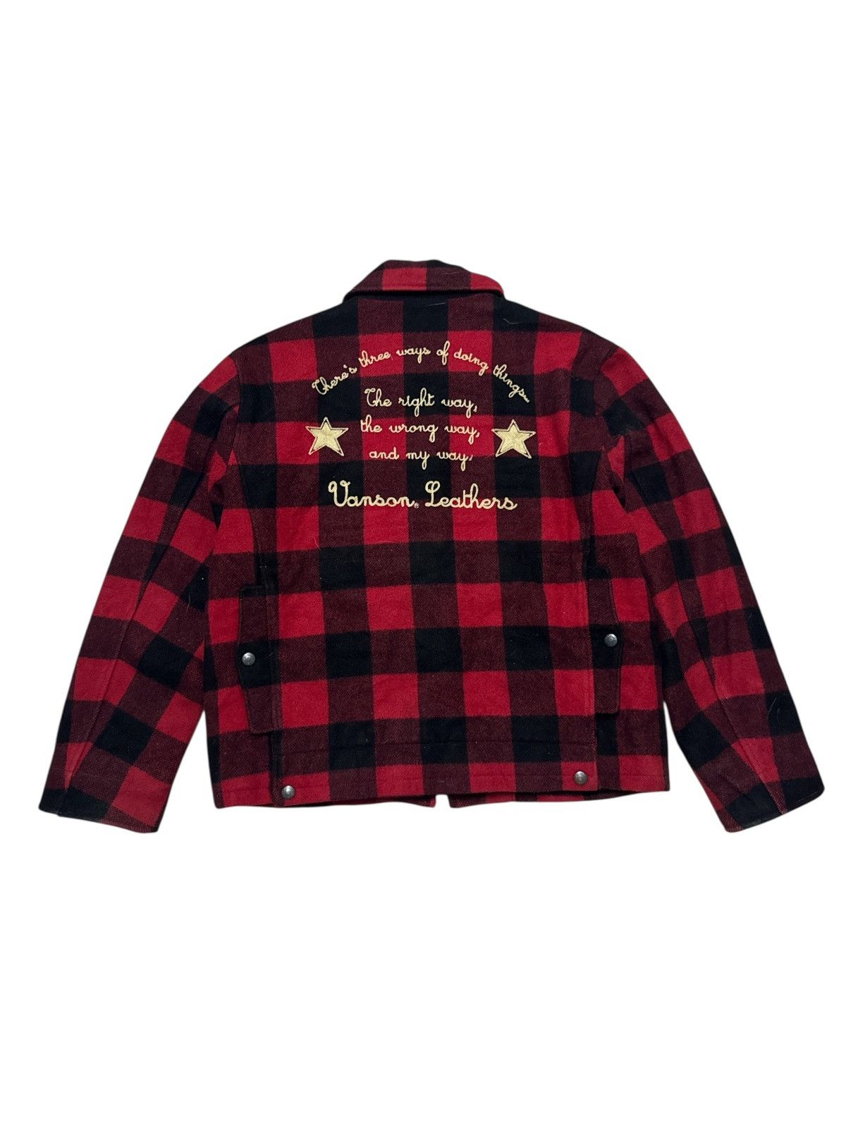 Vanson Leathers VANSON LEATHERS WOOL CHECKERED TARTAN JACKET Size US M / EU 48-50 / 2 - 2 Thumbnail