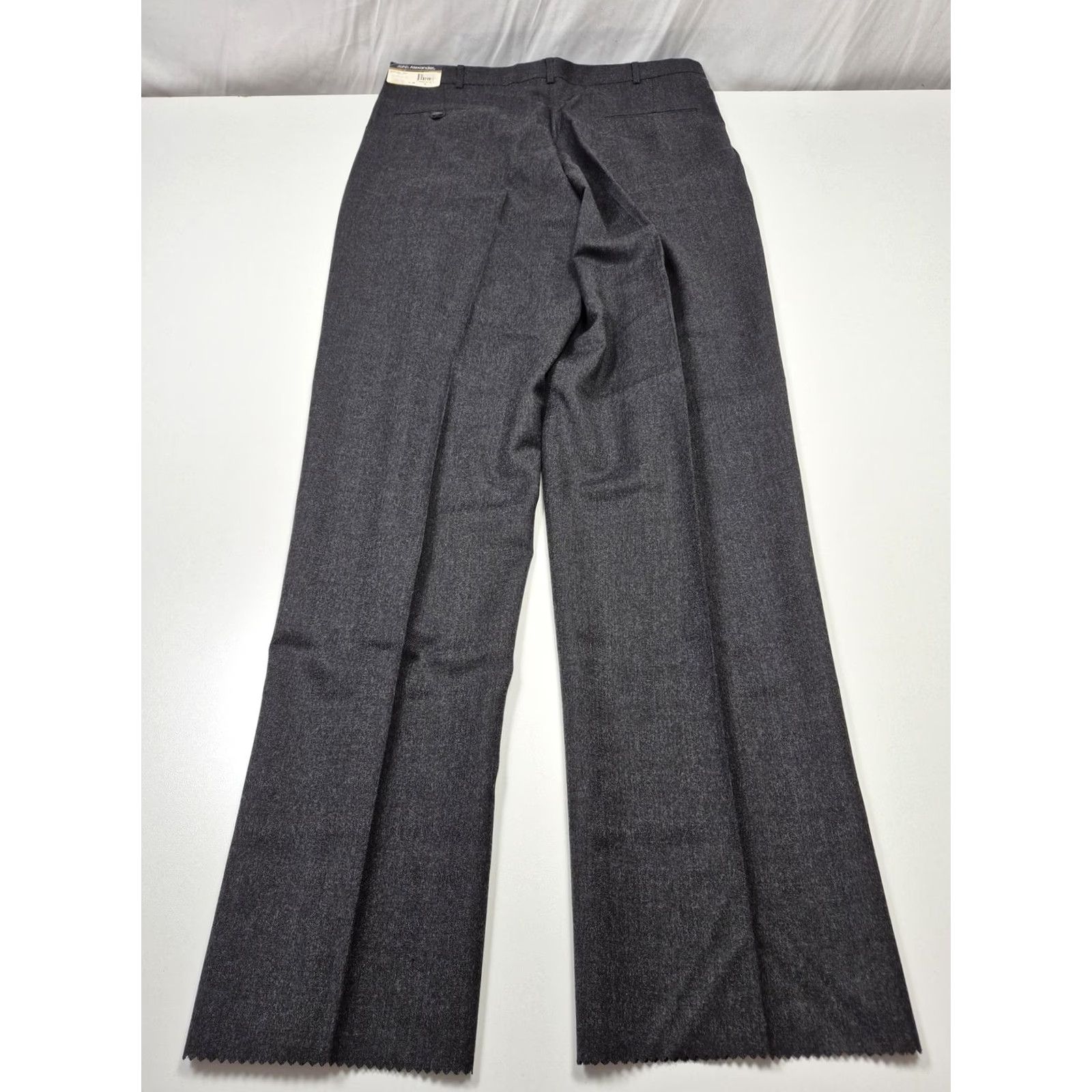 Vintage VTG John Alexander Dress Pants Men's 38x36 Gray Wool Pleated Unhemmed NWT Size US 38 / EU 54 - 6 Thumbnail