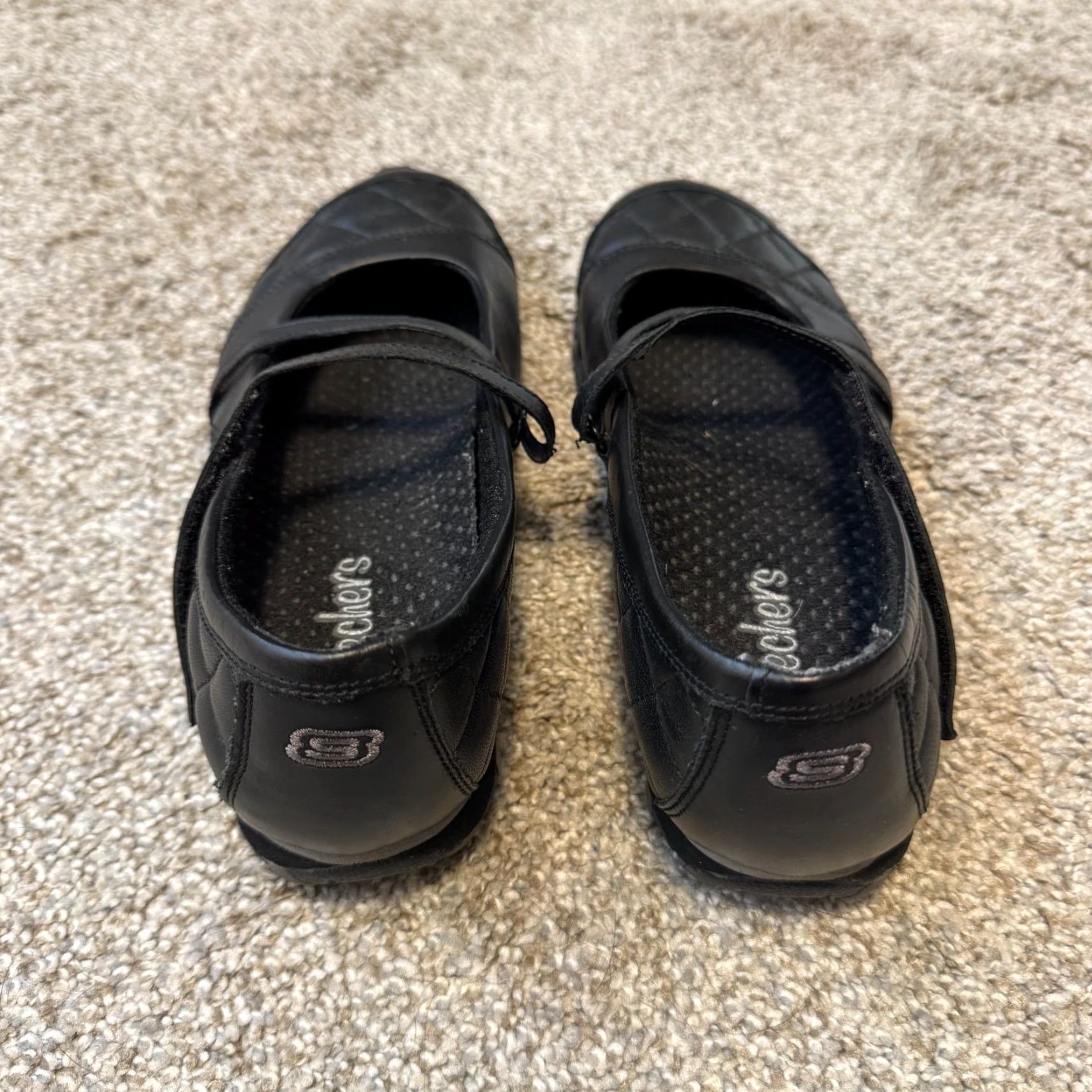 SKECHERS VINTAGE Sketchers Black Leather Ballet Mary Jane Flats 6.5 Quilted Gorpcore Women Shoes Flat Mary Jane Size US 7 / IT 37 - 3 Thumbnail