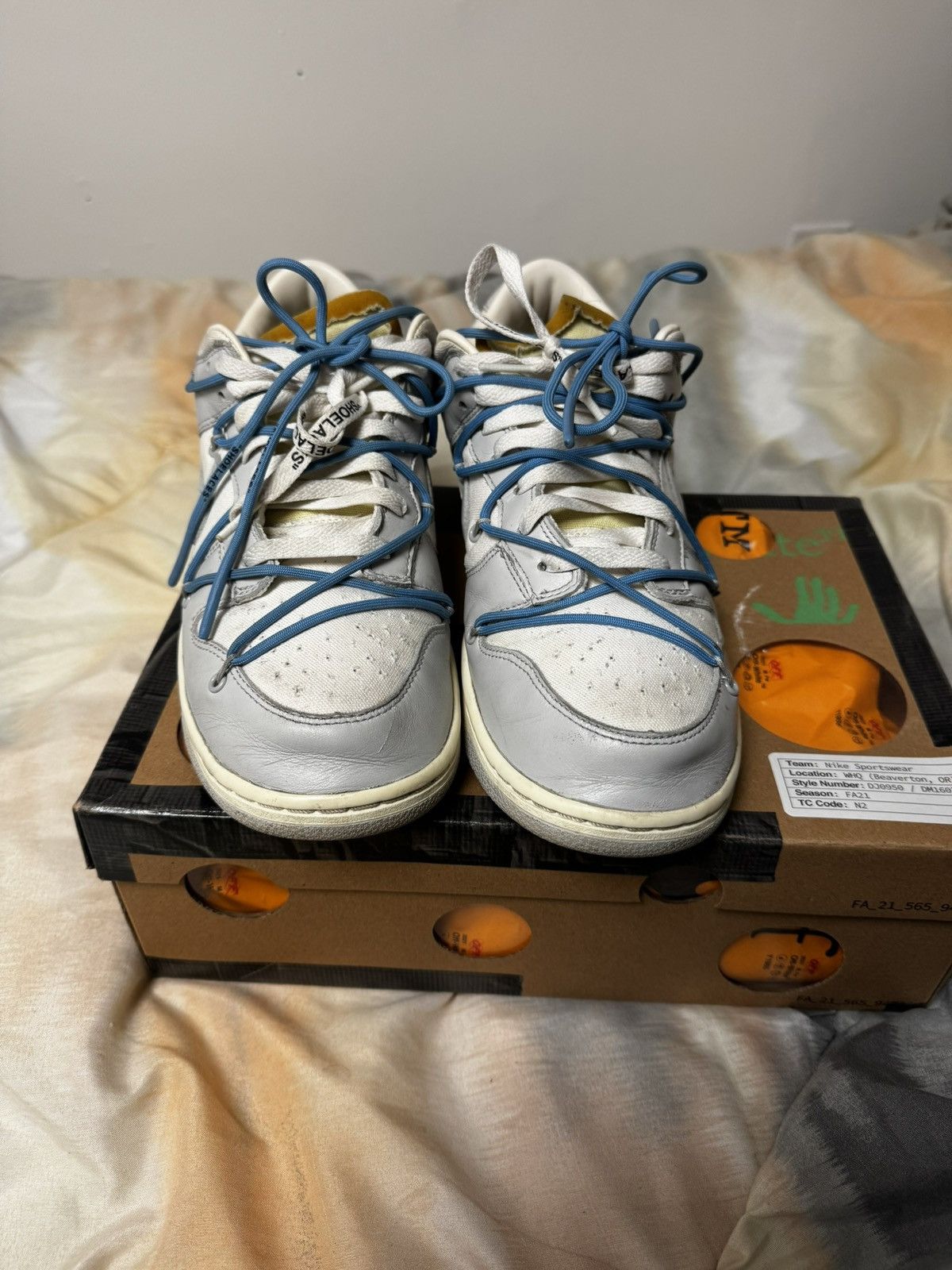 Nike × Off-White Nike Dunk Low Off-White Lot 5 Size US 11.5 / EU 44-45 - 3 Thumbnail