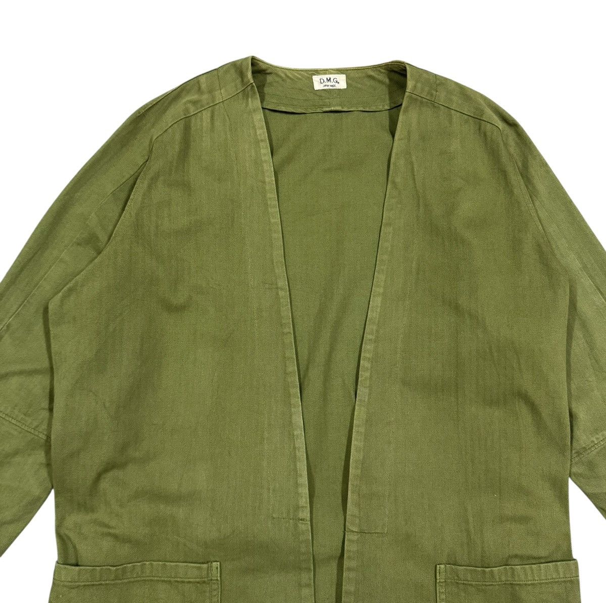 Toyo Enterprises Vtg🔥Domingo Hbt Kimono Cardigan Olive Green Military Style Size US M / EU 48-50 / 2 - 4 Thumbnail