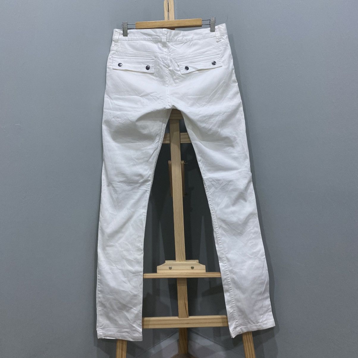 If Six Was Nine Archive White Multi-Zipper Bondage Cargo Pants Y2K Cyber Size US 30 / EU 46 - 4 Thumbnail