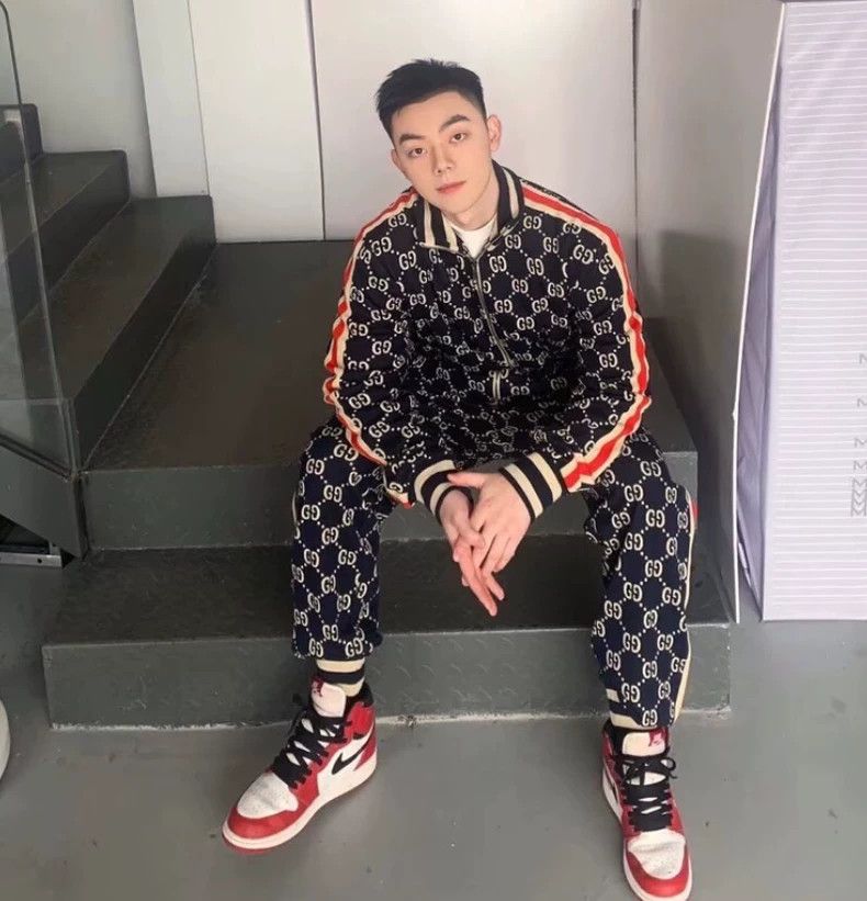 Gucci Gucci SizeXS Dark blue side stripe logo jacquand full-print Size US 27 - 8 Thumbnail