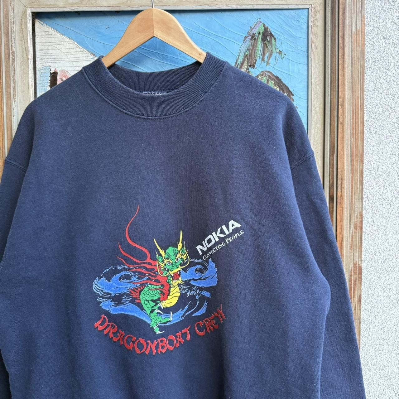 Vintage Nokia Vintage 90s Screen Stars Sweatshirt Size US L / EU 52-54 / 3 - 3 Thumbnail