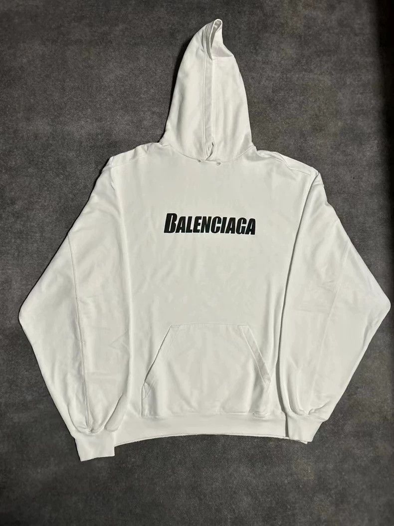 Other Balenciaga Sweater white letter long sleeve hoodie Size US XXS / EU 40 - 1 Thumbnail