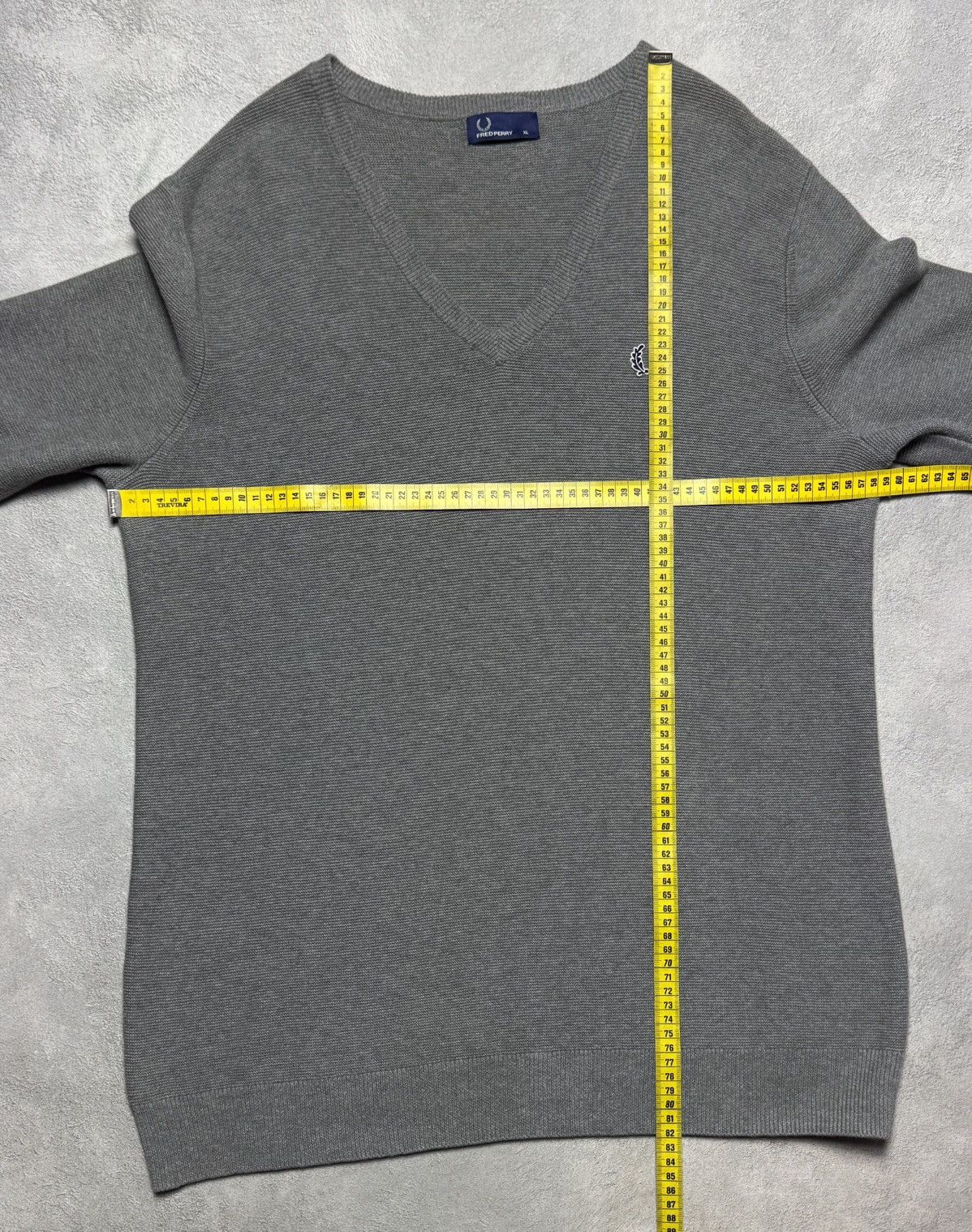 Fred Perry Fred Perry Cotton Knit V-neck Sweater Small Logo Size US XL / EU 56 / 4 - 12 Thumbnail