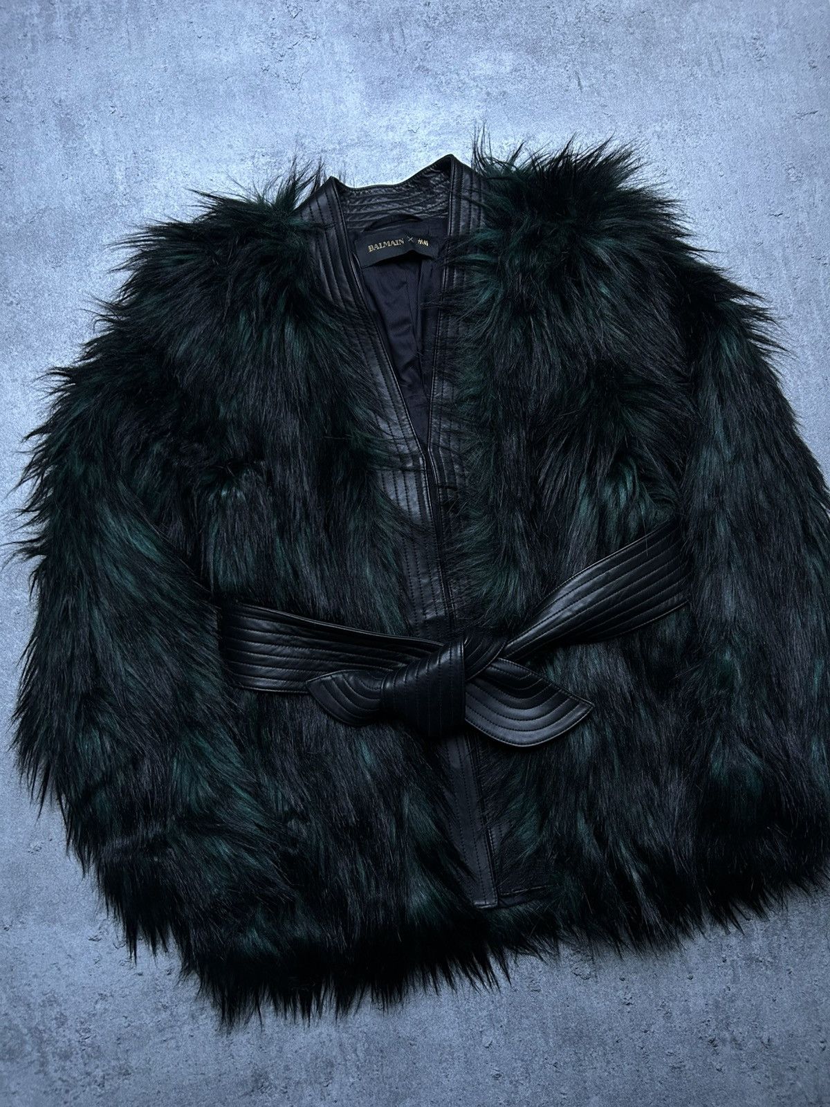 Balmain Balmain x h&m fur dark green & black Size S / US 4 / IT 40 - 2 Thumbnail