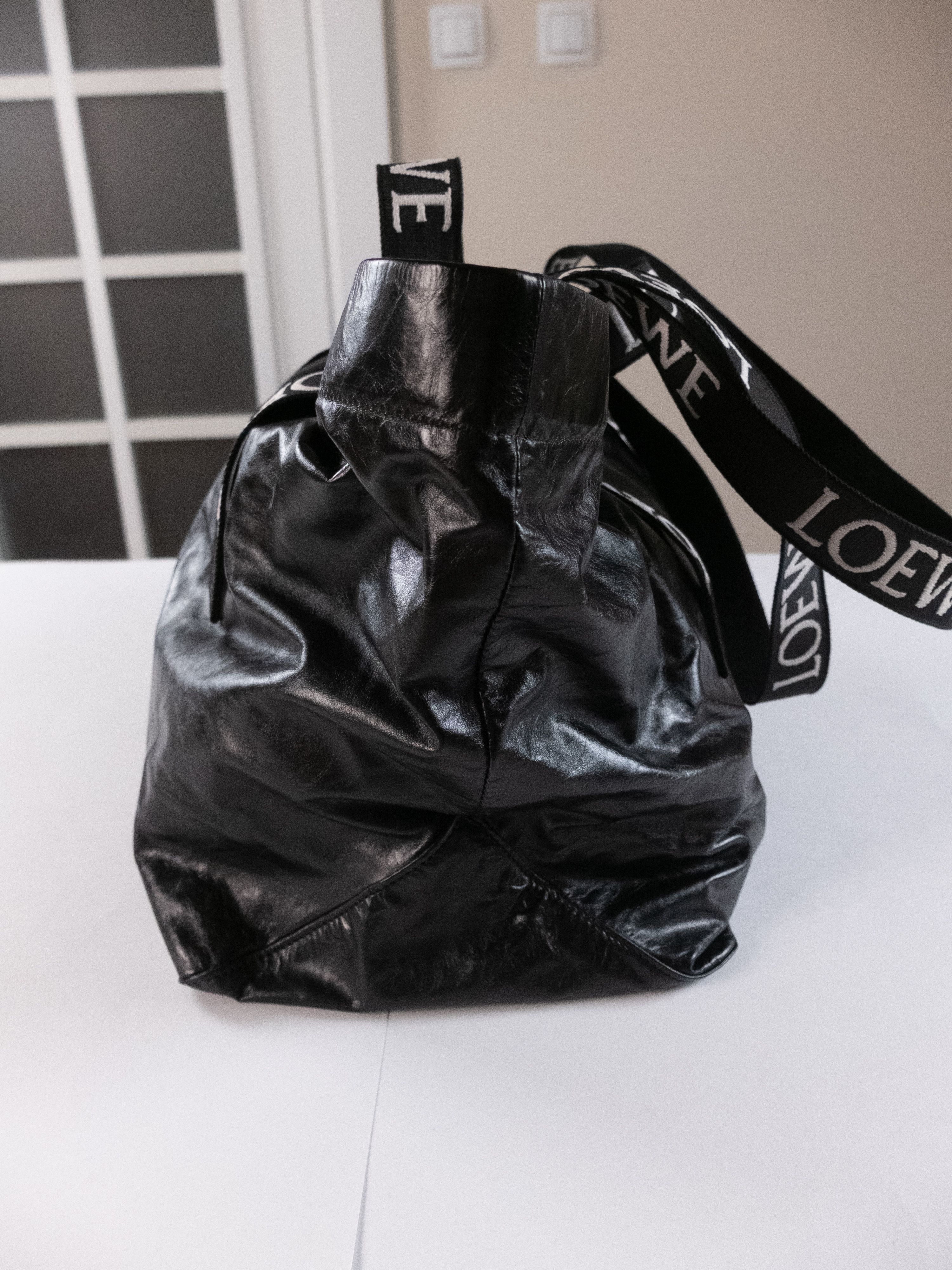 Loewe LOEWE Fold black twin handle lightweight leather tote bag Size ONE SIZE - 10 Thumbnail