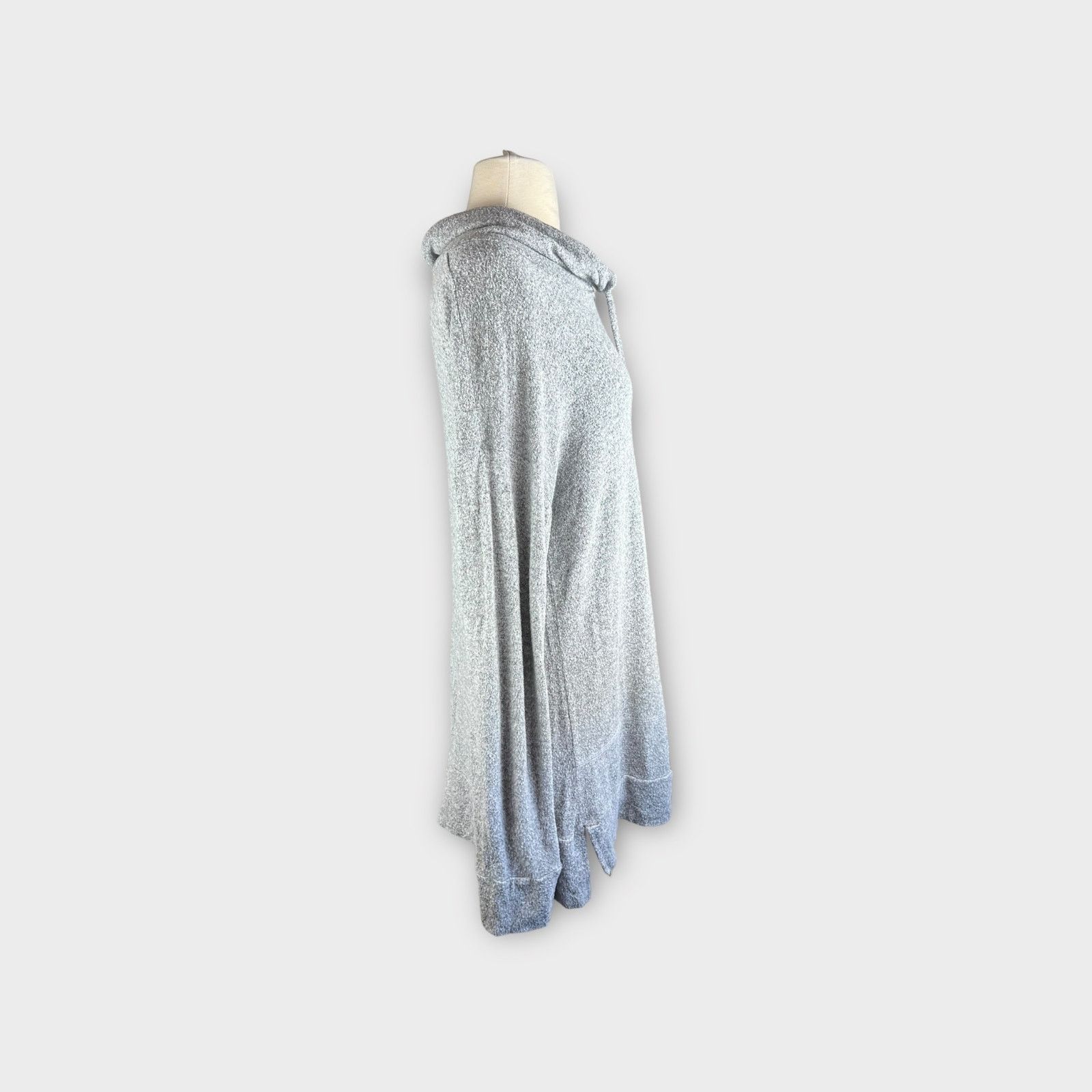 Vintage Onque Casual Drawstring Cowl Neck Grey Sweater Size M / US 6-8 / IT 42-44 - 3 Thumbnail