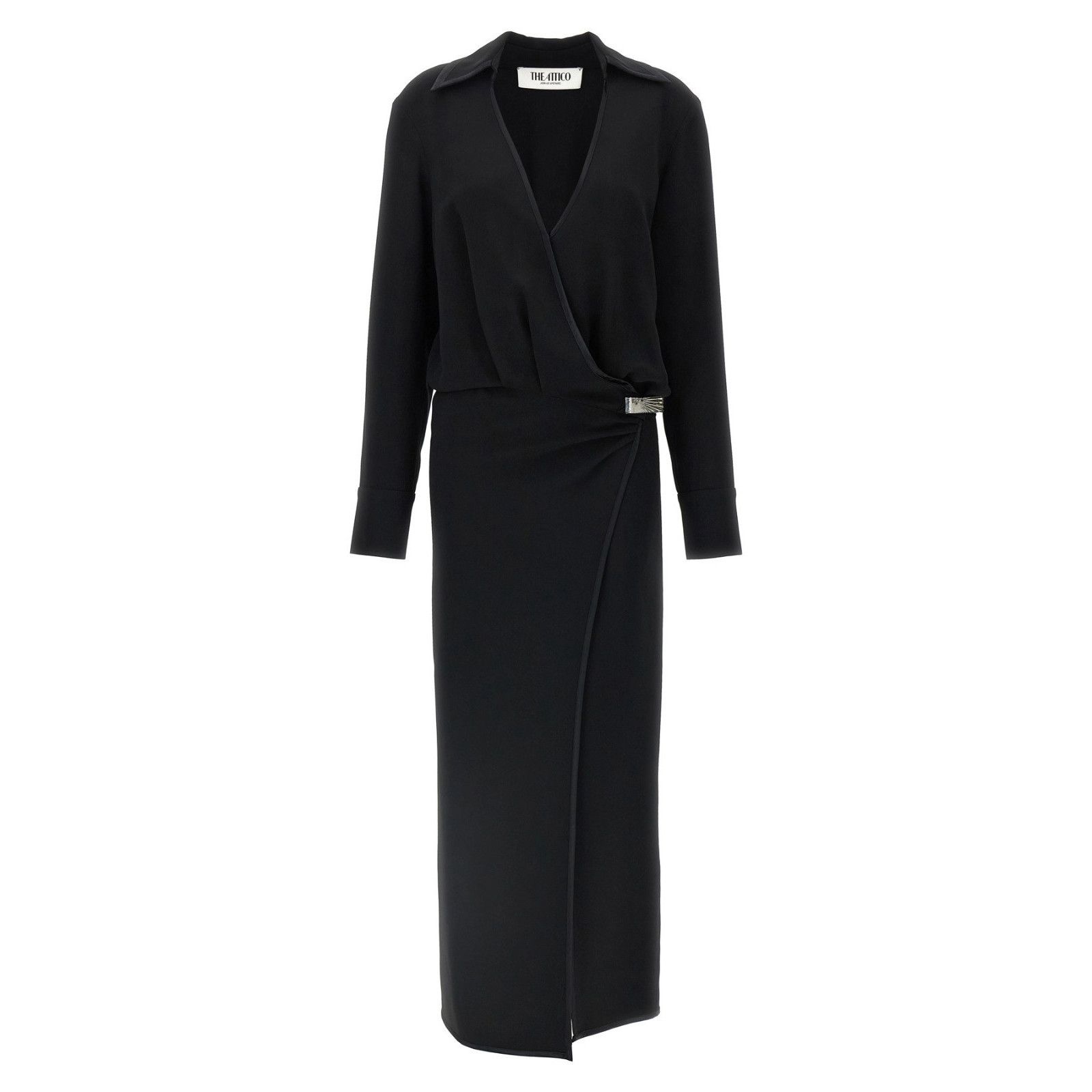 THE ATTICO Wrap Black Dress New & Authentic (Women's size:IT