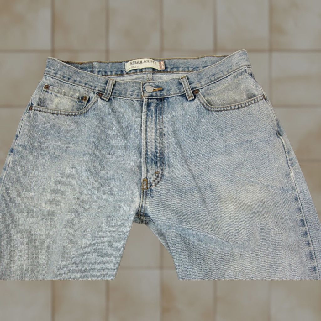 Levi's VINTAGE Levi's Jeans 36x34 Blue 505 Distressed Denim Mens Regular Zip Button 5-Pocket Y2K 90s Category: Jeans Size US 36 / EU 52 - 1 Thumbnail