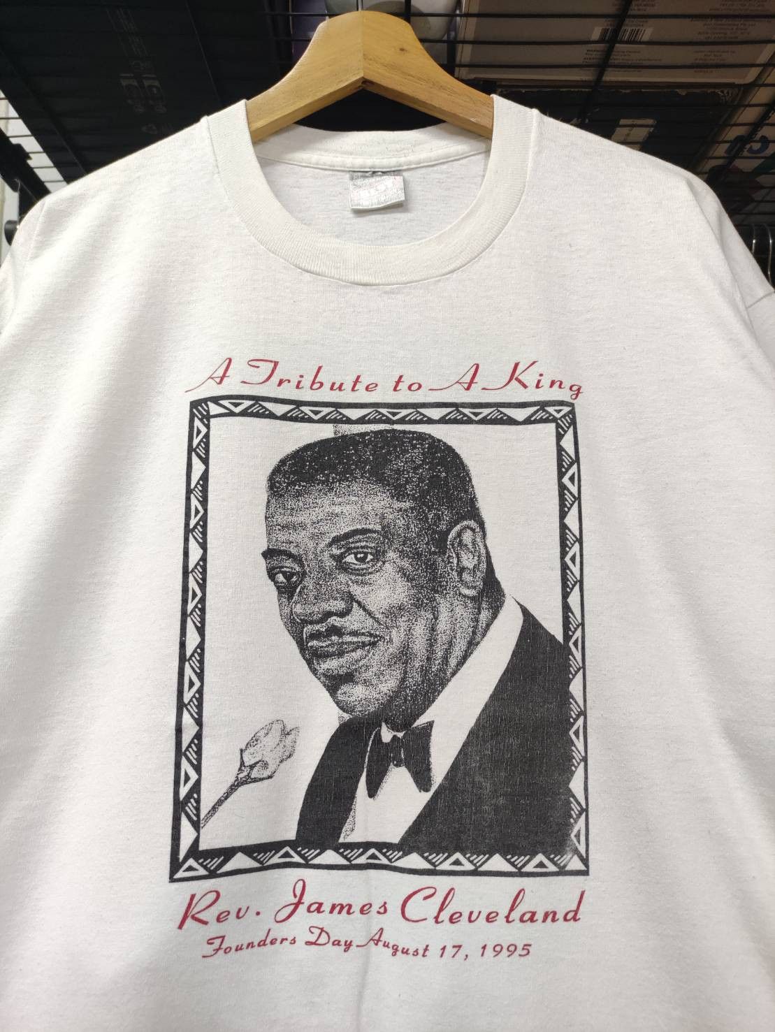 Rap Tees Vtg 90's Rev. James Edward Cleveland "Founders Day" T-Shirt Size US L / EU 52-54 / 3 - 1 Thumbnail