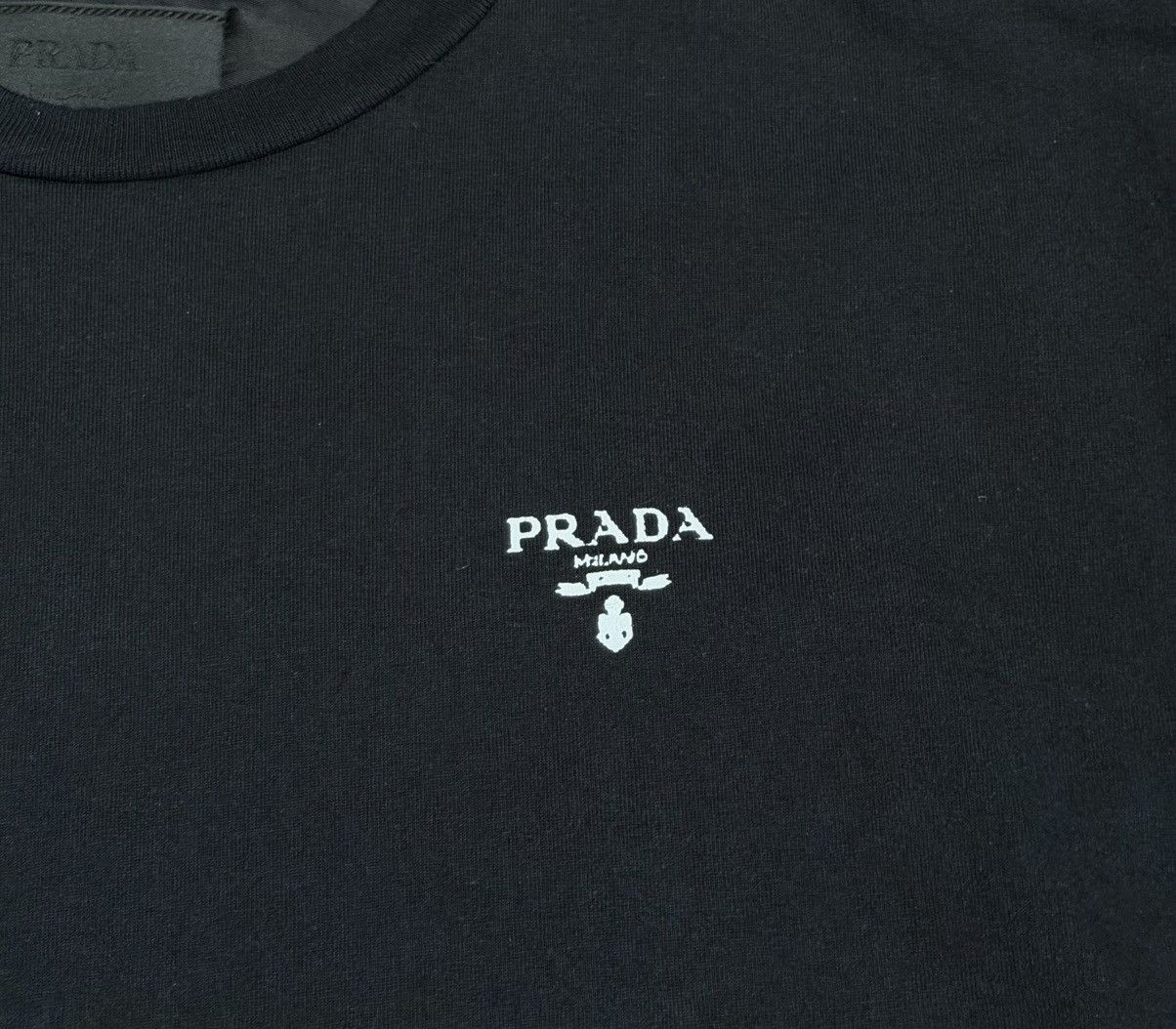 Prada 🔥1500$ Prada Logo Re-Nylon Jersey T Shirt/Prada Logo T shirt Size US L / EU 52-54 / 3 - 6 Thumbnail