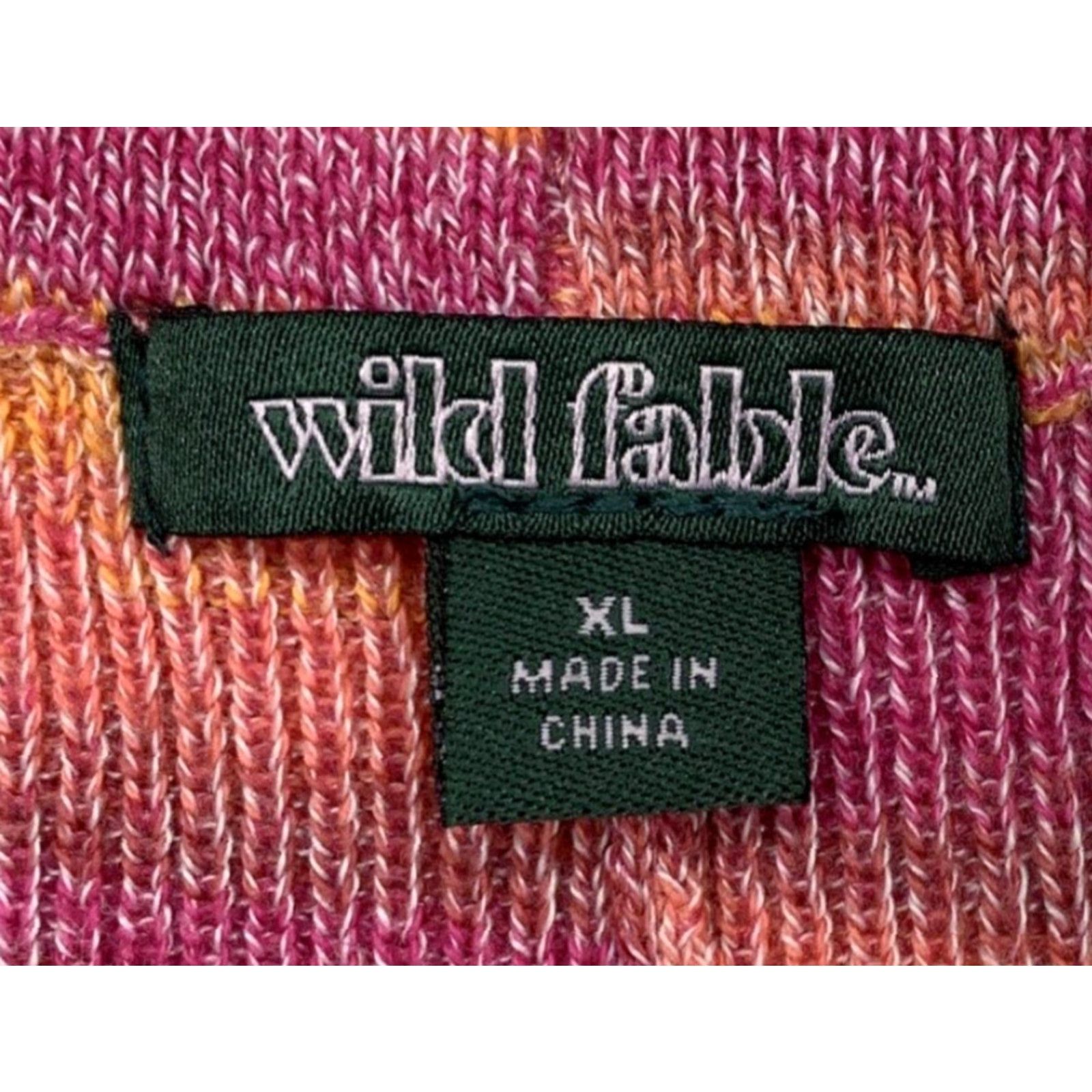 Vintage VINTAGE Wild Fable Pants Teens XL Purple Orange Stripe Knitted Straight Flare Stretch NWT Size 40" / US 18 - 7 Thumbnail