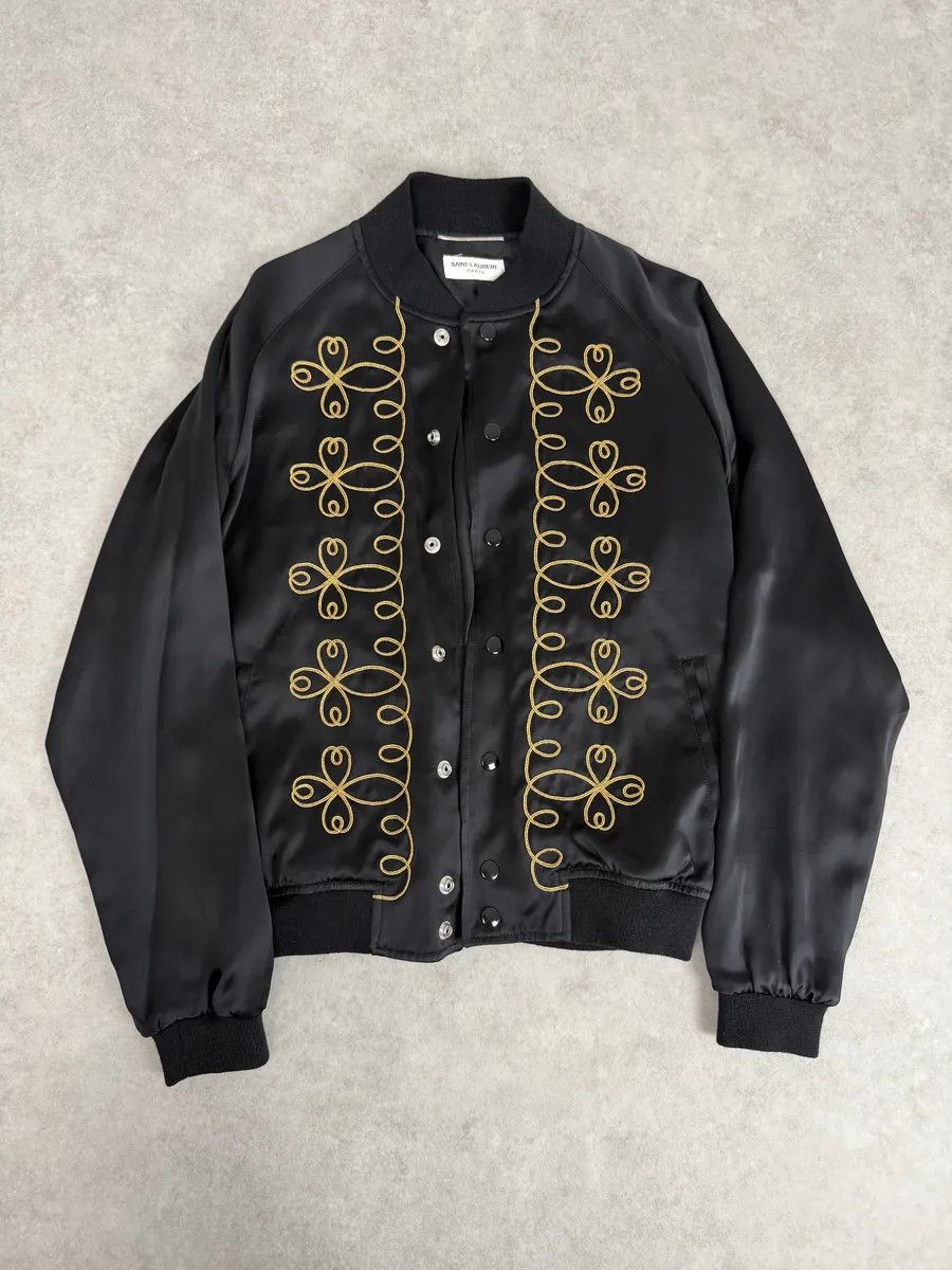 SS2015 Saint Laurent Black Napoleon Bomber Jacket by Hedi Slimane