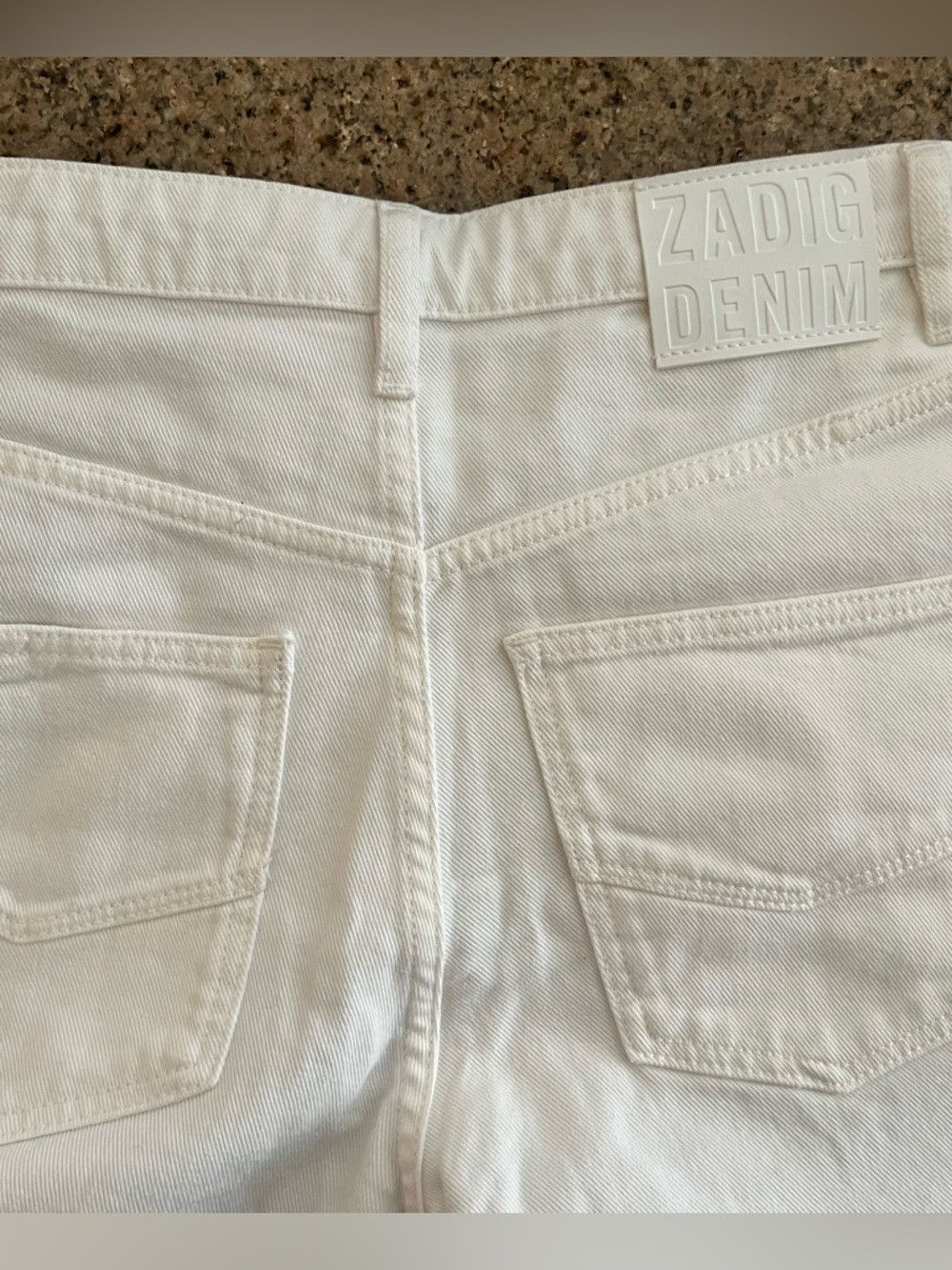 Zadig & Voltaire Zadig & Voltaire Elio Denim Eco Brod Judo White Heart Strai Size 25" / US 0 / IT 36 - 9 Thumbnail