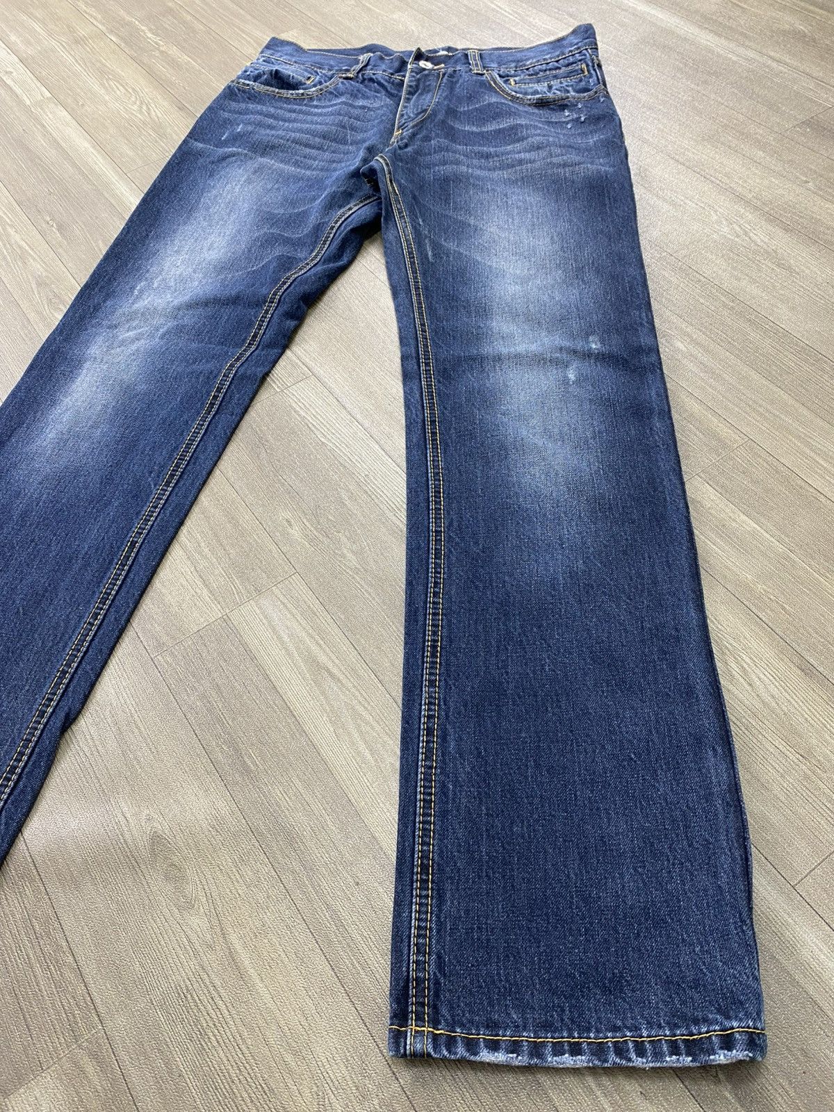 Dolce & Gabbana 2000s Dolce Gabbana Distressed Faded Straight Jeans Luxury Size US 34 / EU 50 - 4 Thumbnail
