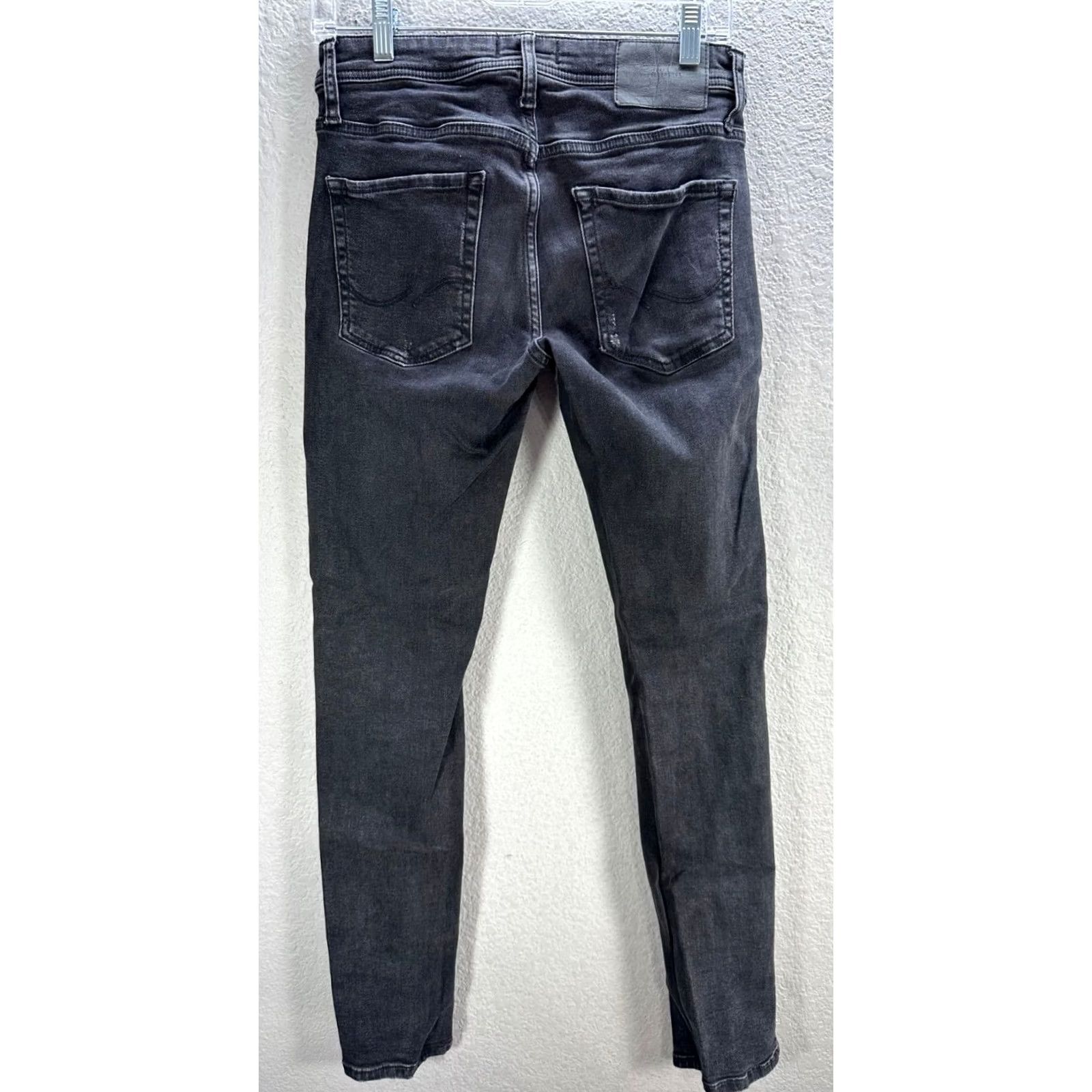 Jack & Jones JACK & JONES Men's Slim Jeans Ankle Black 28 Distressed Cotton Button 32in Inseam Jeans Regular Slim Fit Distressed Womens Men Girls Size US 28 / EU 44 - 6 Thumbnail