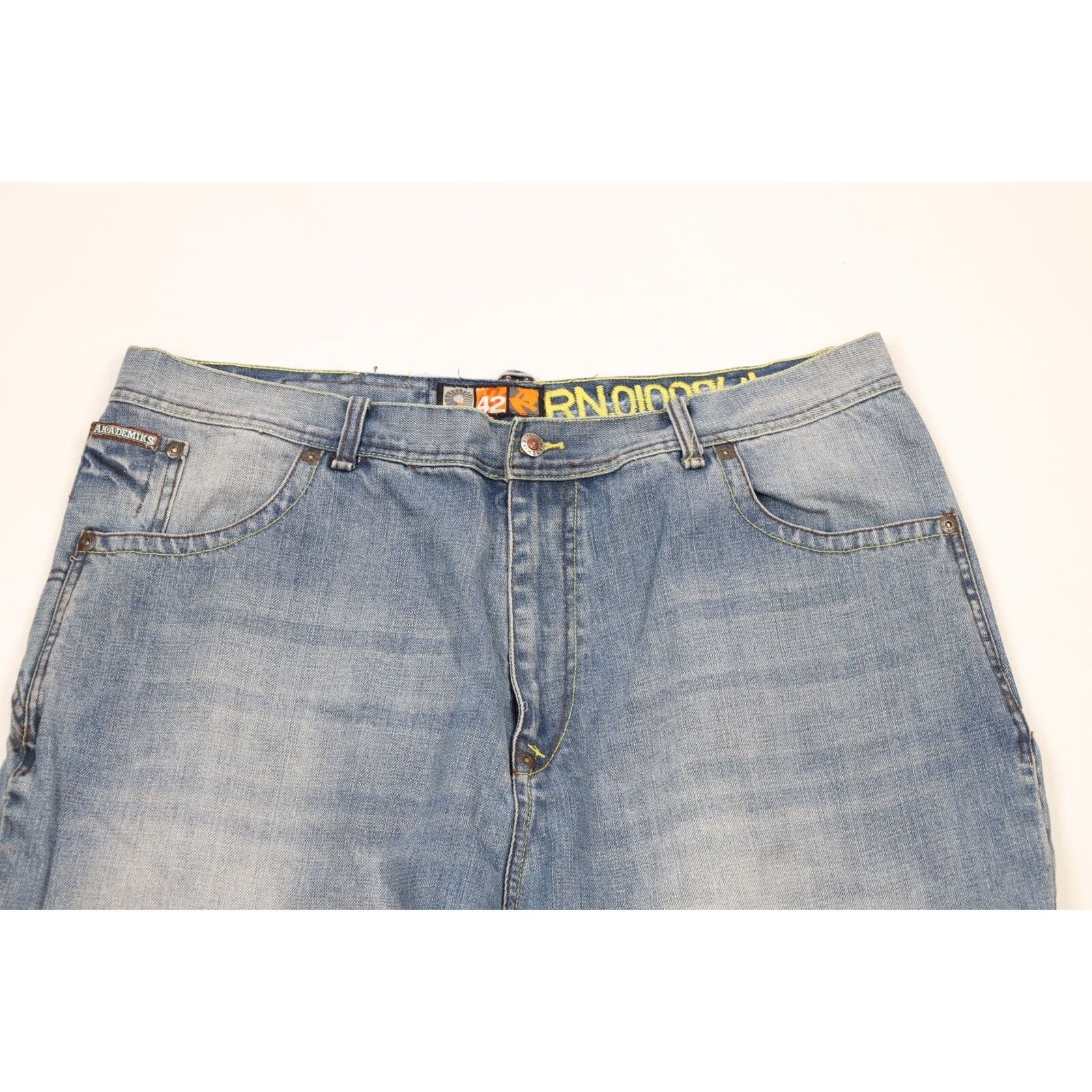 Akademiks × Vintage Vintage Streetwear Distressed Baggy Loose Fit Wide Leg Jeans Size US 42 / EU 58 - 2 Thumbnail