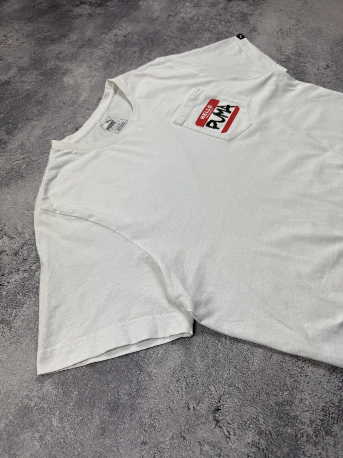 Puma Vetements Style Puma White Pocket Logo T- Shirt Mens Tee Size US L / EU 52-54 / 3 - 2 Thumbnail