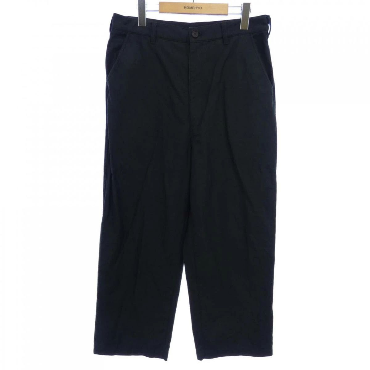 Comme des Garcons Cropped Pants Cotton Plain Zipper Full Length Black Size US 33 - 1 Thumbnail