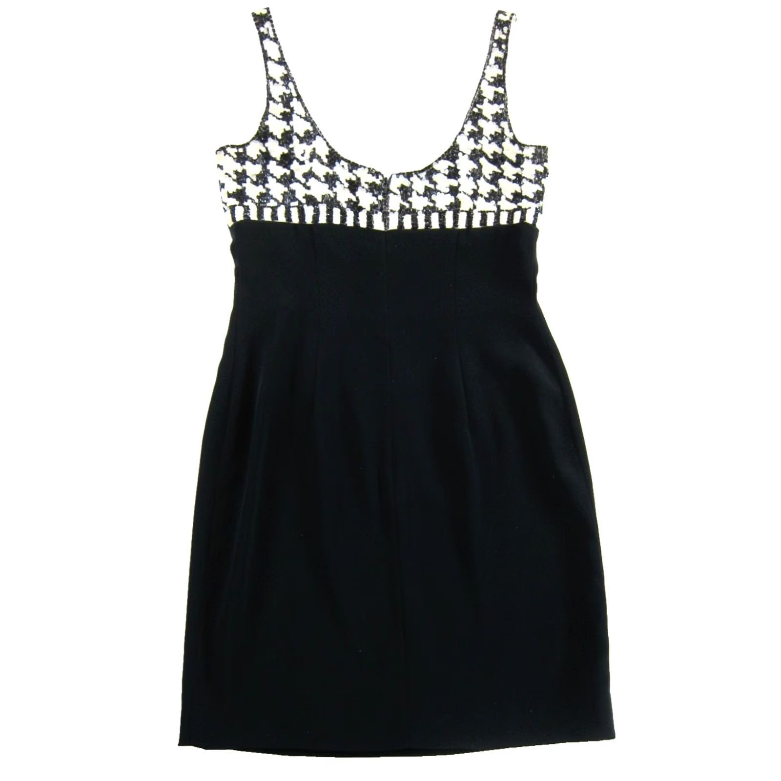 Vintage Della Roufogali Niteline Black Ivory Beaded Sequin Party Cocktail Tank Dress 2 Size XS / US 0-2 / IT 36-38 - 2 Thumbnail