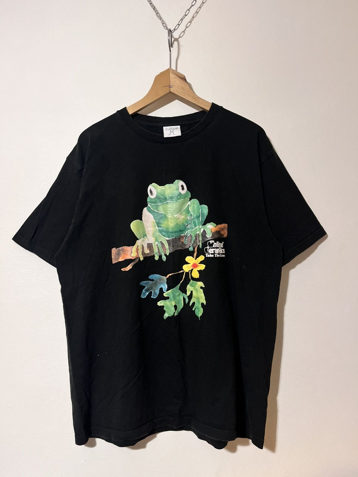 Online Ceramics Tree Frog "Take The Leap" Tee