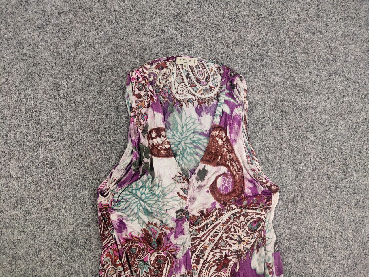 Etro Etro Milano Design Floral Art tops blouses Sleeveless Size L / US 10 / IT 46 - 1 Thumbnail