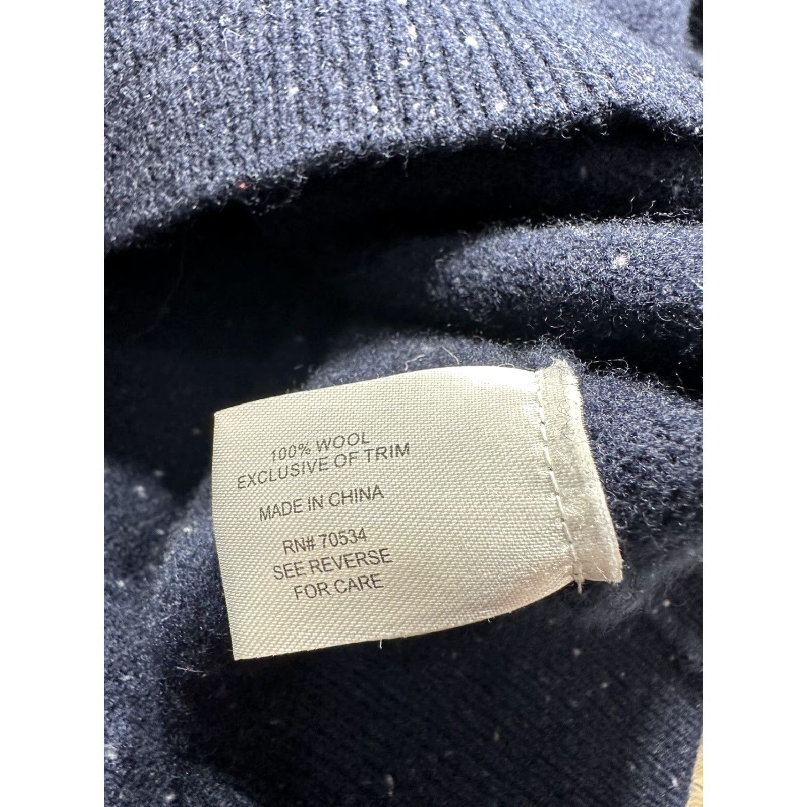 Orvis Orvis Sweater Mens Large Navy Blue Speckled Knit Wool 1/4 Zip Casual Pullover Size US L / EU 52-54 / 3 - 5 Thumbnail