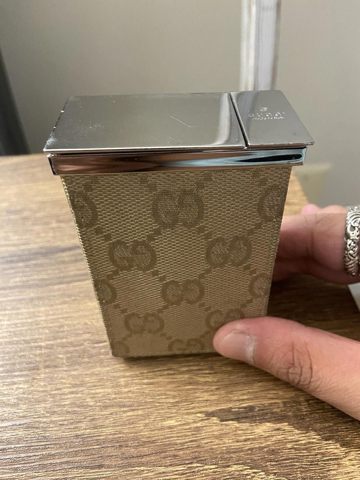 gucci cigarette case Vintage Enamel and Gilt Cigarette/Card For Sale at 1stDibs Authentic GUCCI Interlocking G GG
