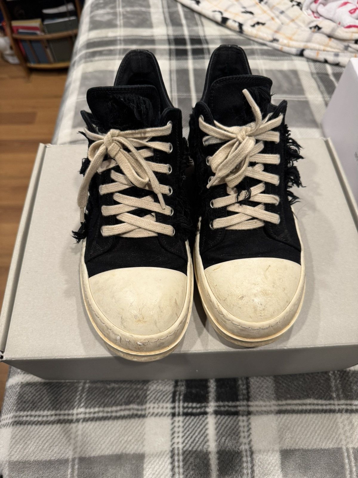 Rick Owens × Rick Owens Drkshdw Rick Owen’s Slashed Ramones Size US 9 / EU 42 - 2 Thumbnail