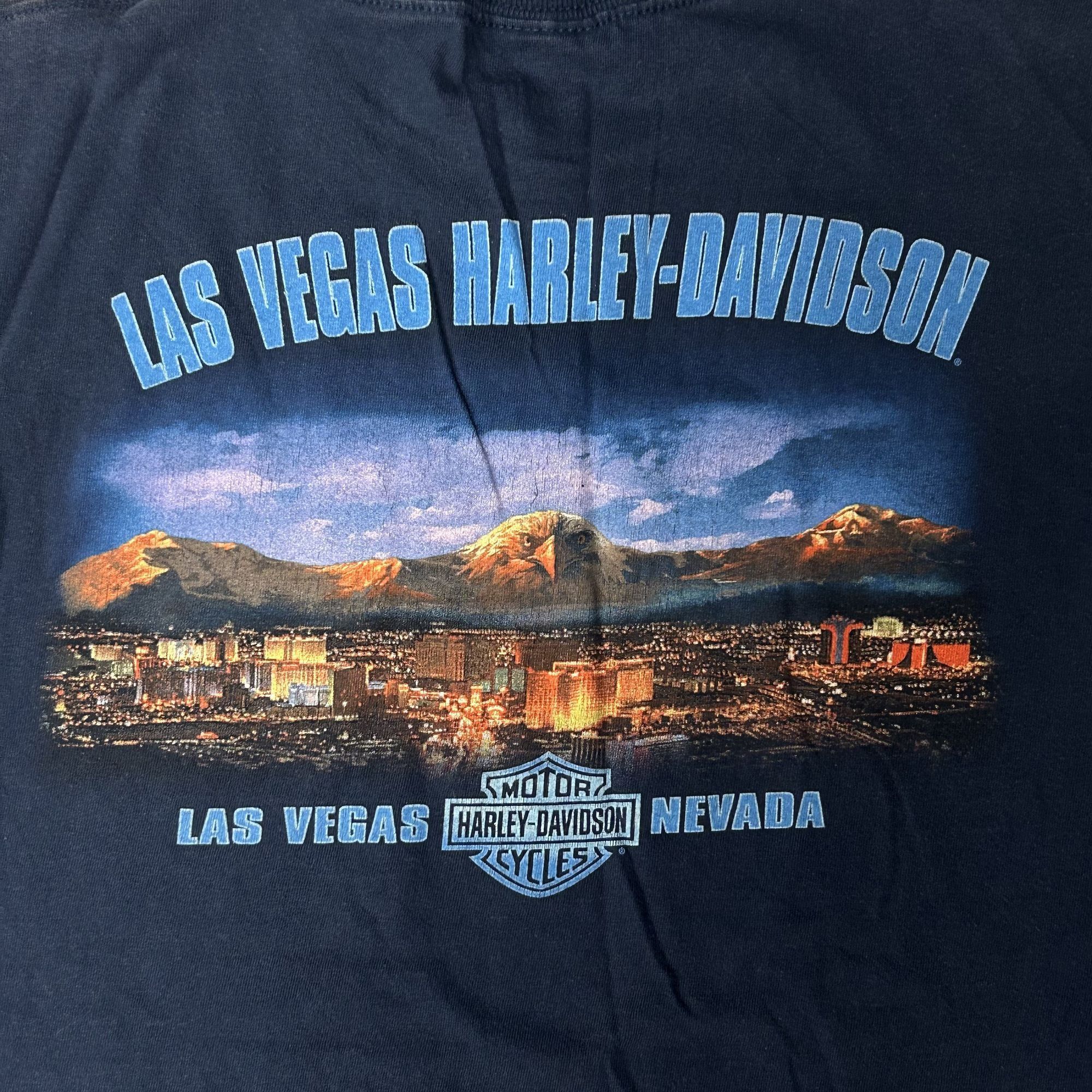 Harley Davidson Blue LIGHTNING ELECTRIC EAGLE City Skyline Motorcycle Biker Size US M / EU 48-50 / 2 - 3 Thumbnail