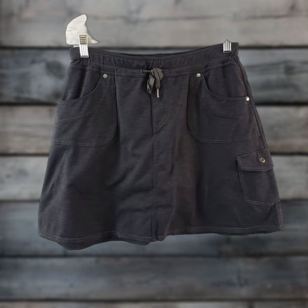 Vintage Kuhl Skort Womens Medium Gray Drawstring Pockets Activewear A-Line Short Skirt Size ONE SIZE - 1 Thumbnail
