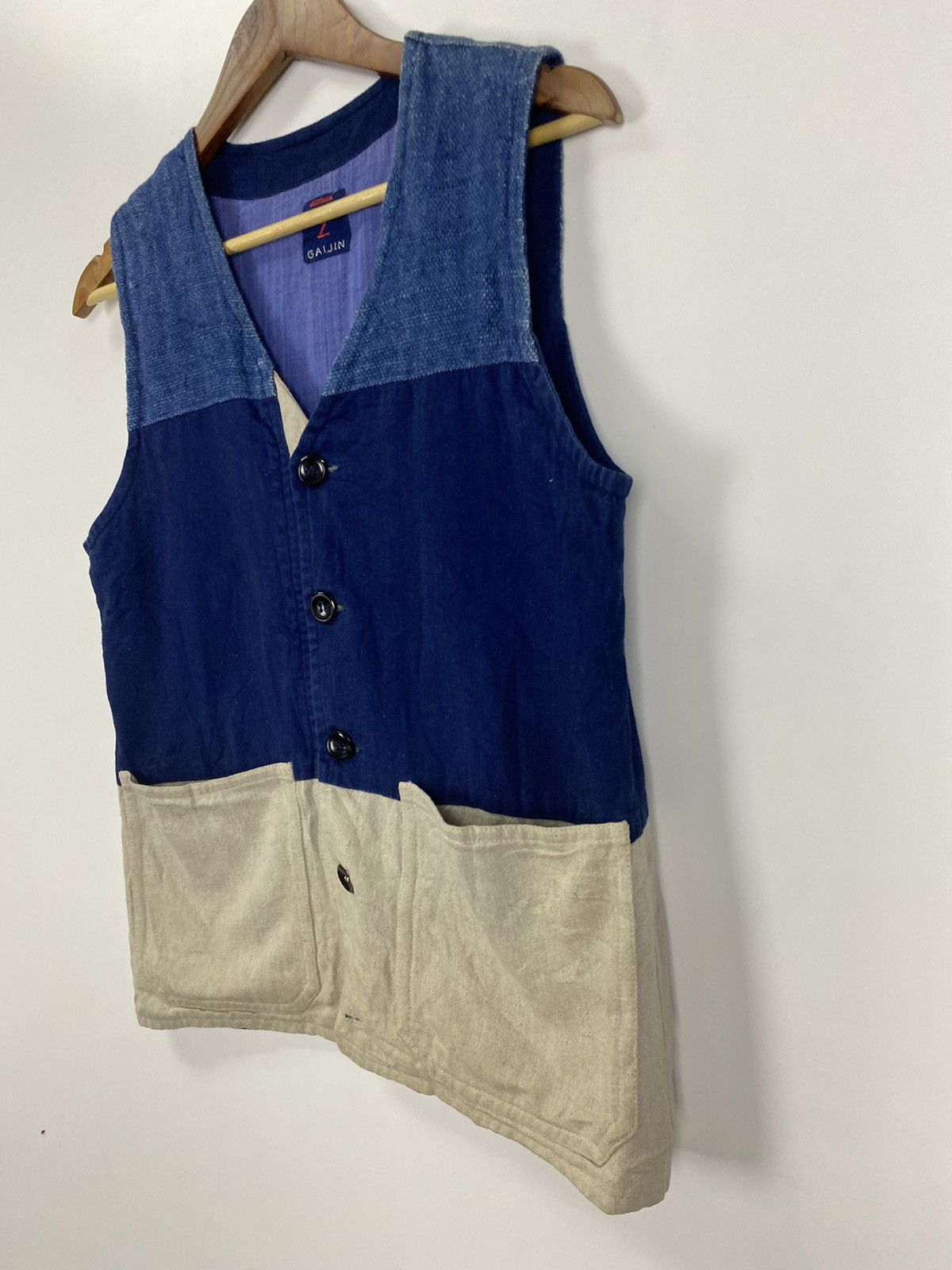 Japanese Brand × Vintage Vintage Gaijin Japanesse vest Size US S / EU 44-46 / 1 - 4 Thumbnail