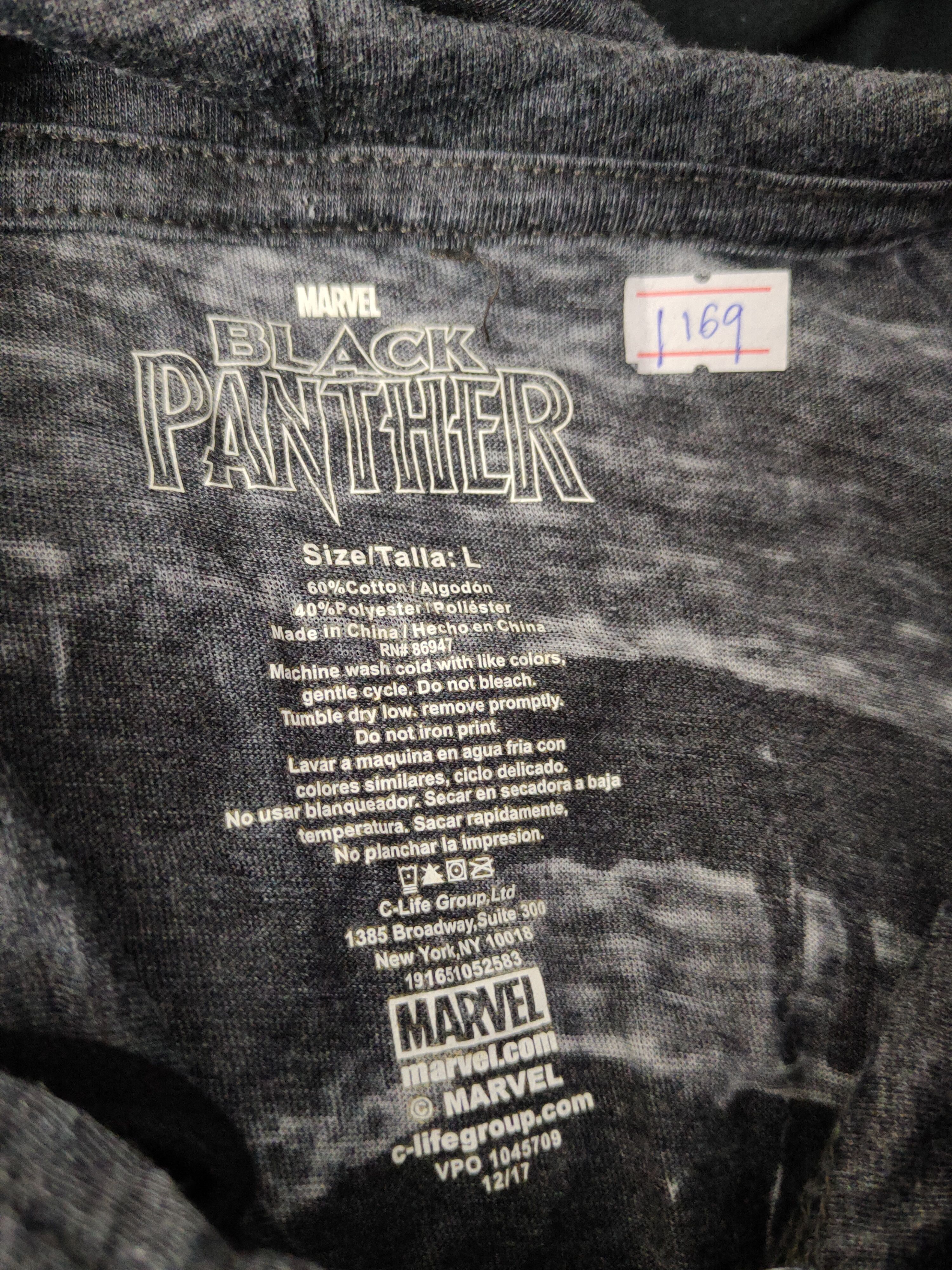 Marvel Comics DL Marvel Black Panther Hoodie Sleeveless Shirts #1169 Size US L / EU 52-54 / 3 - 12 Thumbnail