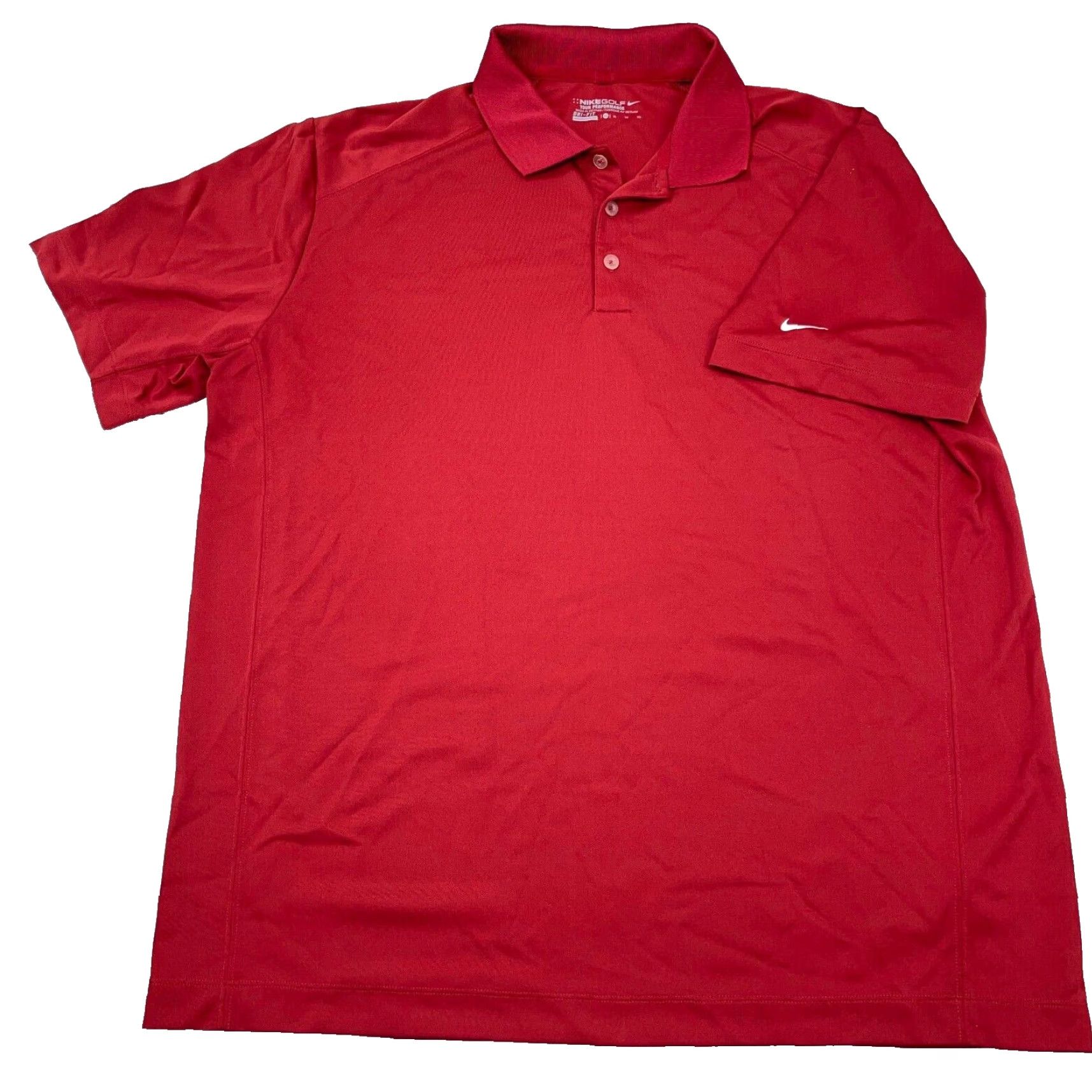 Nike Nike Polo Shirt Men XL Red Dri Fit Tour Performance Golf Pickleball Plain Basic Size US XL / EU 56 / 4 - 2 Thumbnail