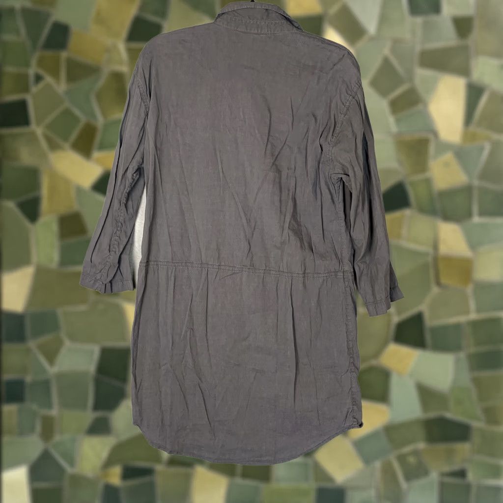 Eileen Fisher Eileen Fisher Shirt Womens Small Gray Linen Blend Button Office Siren Size S / US 4 / IT 40 - 1 Thumbnail