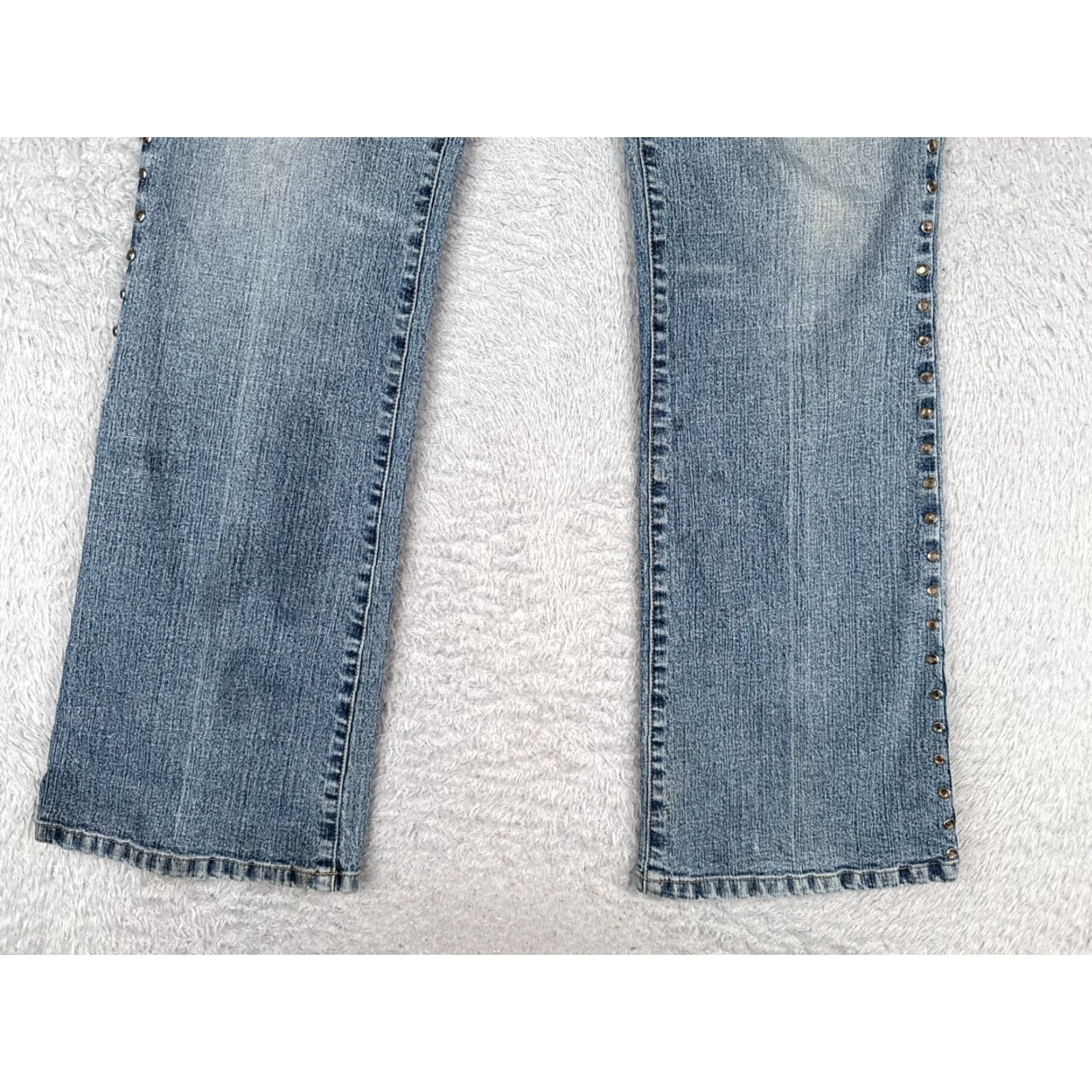 Vintage Kikit Jeans Womens 8 Blue Denim Bootcut Mid Rise Cotton Blend 28x31 Jeans Bootcut Womens 8 Blue Denim Distressed Stretch Size 30" / US 8 / IT 44 - 2 Thumbnail