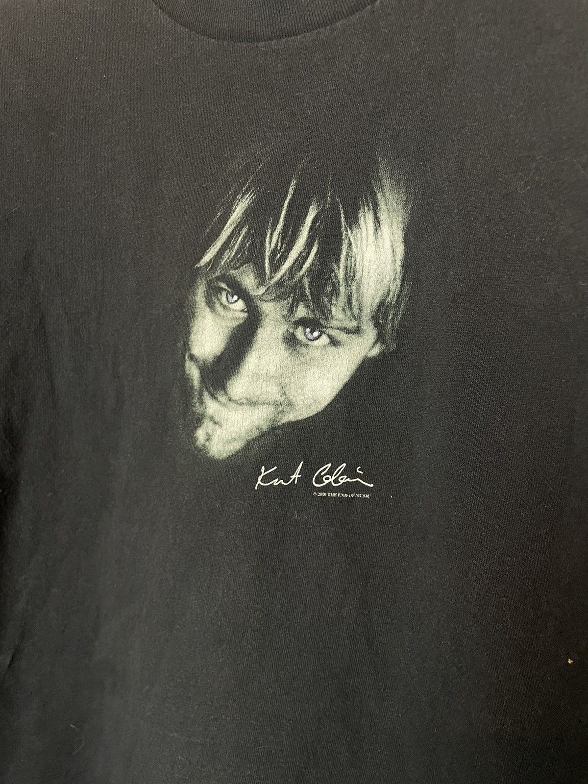 Vintage 2000 Kurt Cobain The End Of Music Nirvana Tee Face