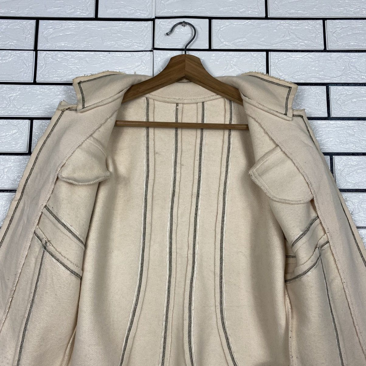 Japanese Brand 📌Vintage Wool Zipper Jacket Via Faburicca Issey Miyake Size US M / EU 48-50 / 2 - 15 Thumbnail