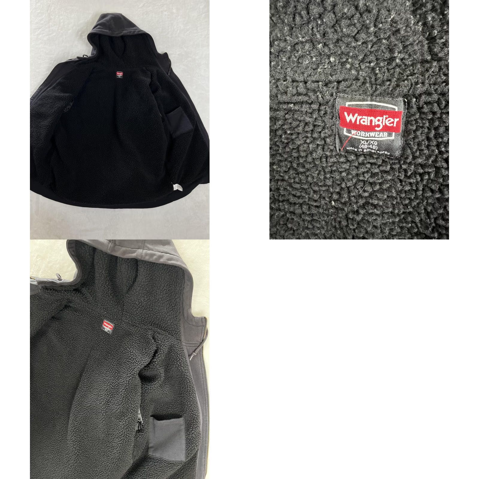 Wrangler Wrangler Hoodie Mens XL Black Full Zip Heavyweight Sherpa Fleece Workwear Size US XL / EU 56 / 4 - 8 Thumbnail