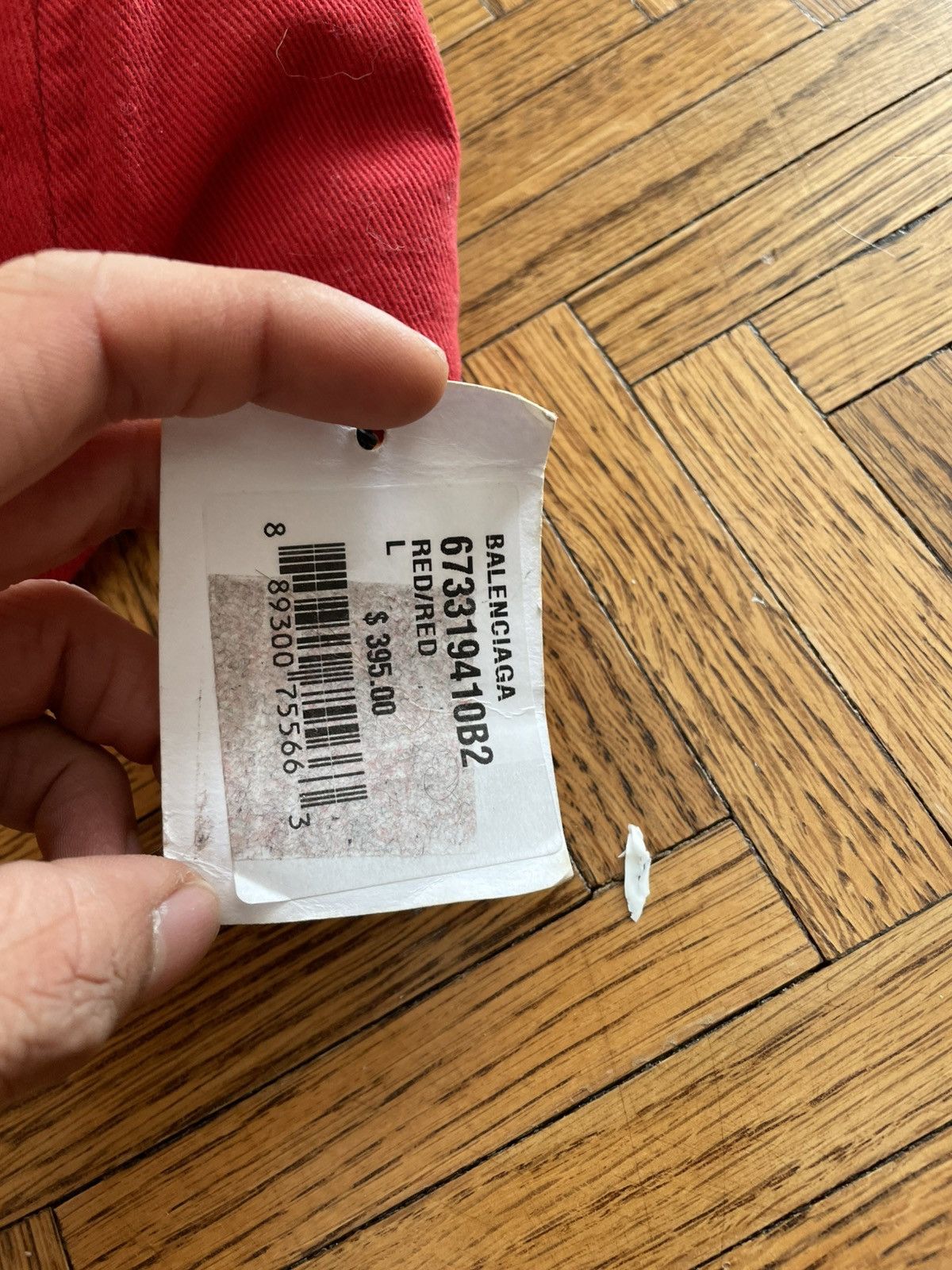 Balenciaga Balenciaga Red/Red Distressed Cap Size ONE SIZE - 4 Thumbnail