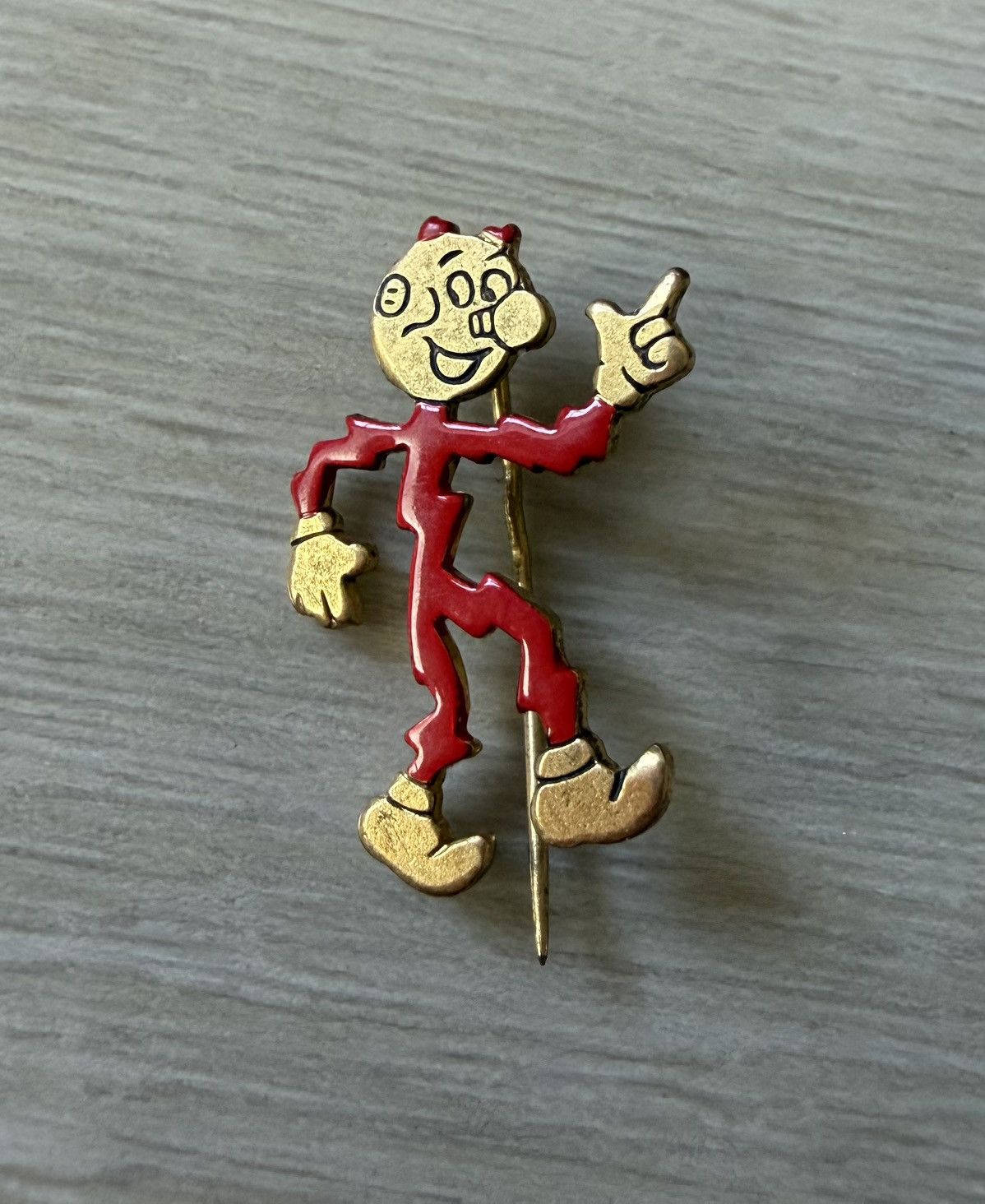 Vintage Vintage Reddy Kilowatt Figural Enamel Stick Pin M.R. Promo Size ONE SIZE - 1 Thumbnail