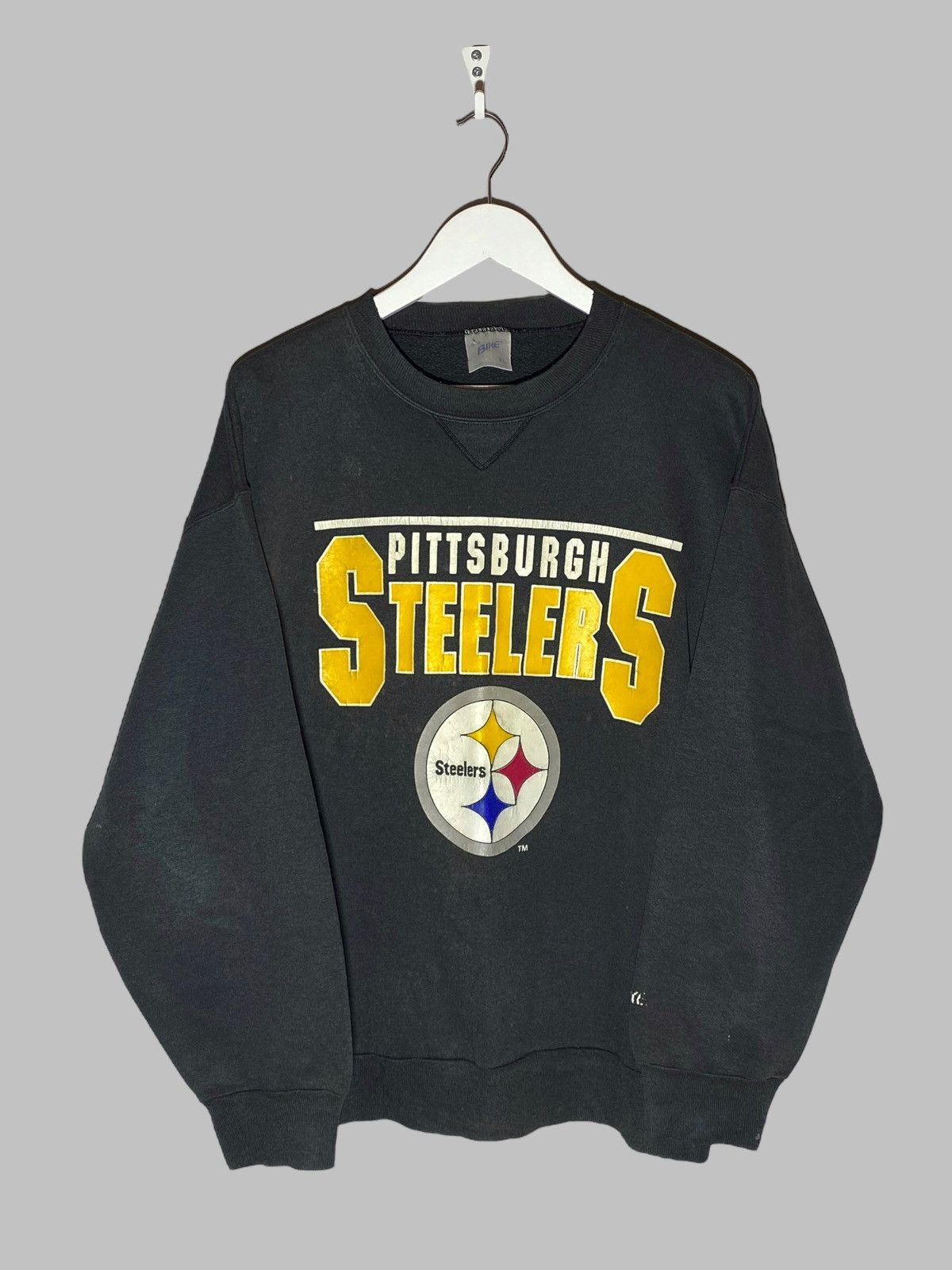 Vintage Vintage 90s Steelers Pittsburgh Distressed Faded Sweatshirt Size US M / EU 48-50 / 2 - 1 Thumbnail