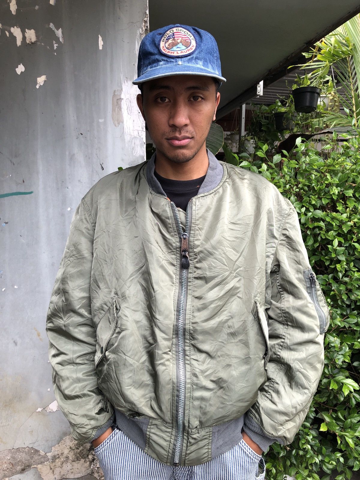Alpha Industries × Vintage VTG MA1 ALPHA INDUSTRIES " HELL BLASTER " BOMBER Size US XL / EU 56 / 4 - 2 Thumbnail